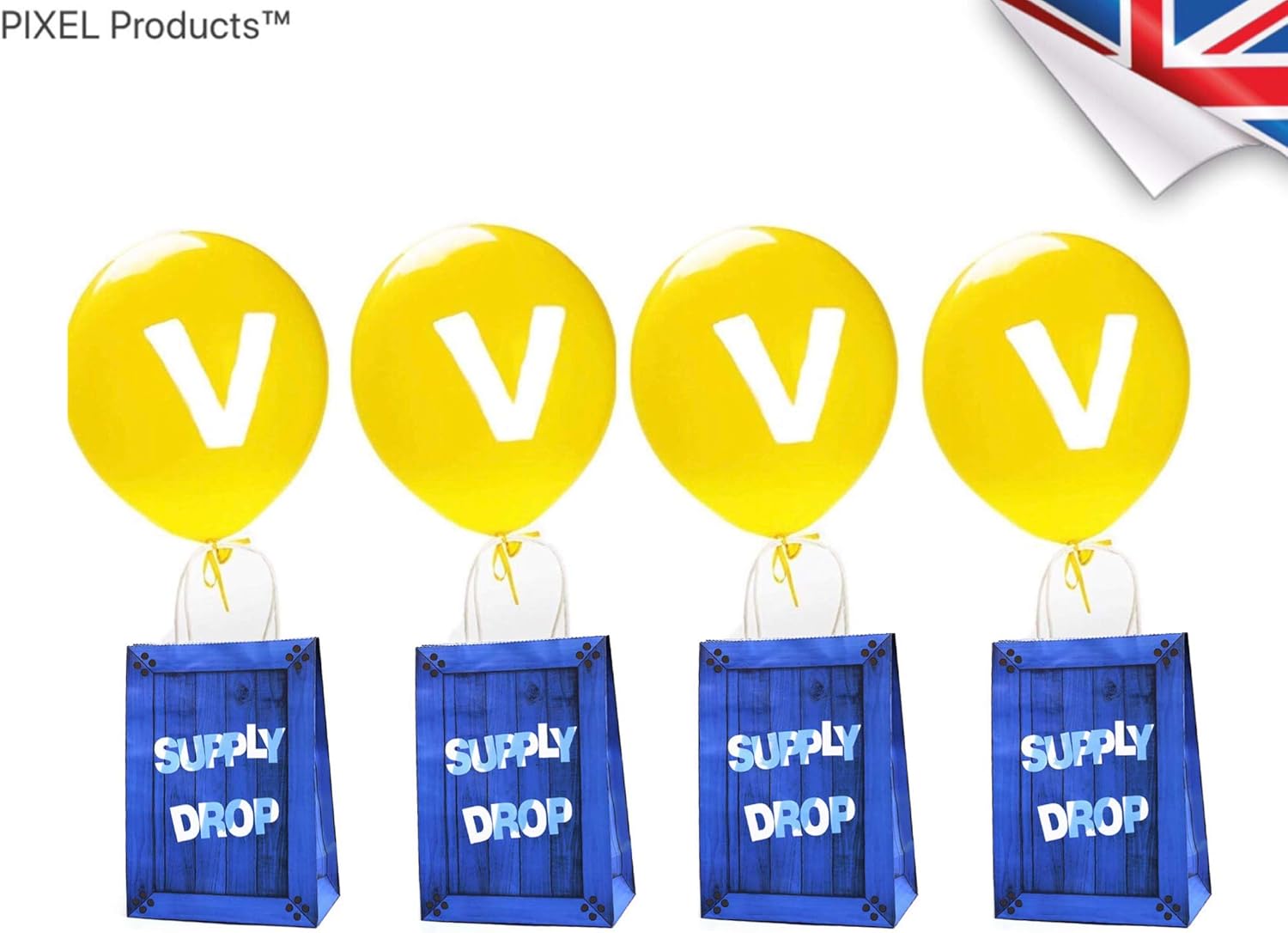 70% Off Discount pixelproducts Battle Gamer Loot Party Bag with 3 Favours (60pc Set) | 15 Guests | (Wristband, Keyring & Balloon) Birthday Party Supplies, fillers Loot