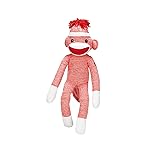 Plushland Adorable Sock Monkey, The Original Traditional Hand Knitted Stuffed Animal Toy Gift-for Kids, Babies, Teens, Girls and Boys Baby Doll Present Puppet 20 Inches (New Orange)