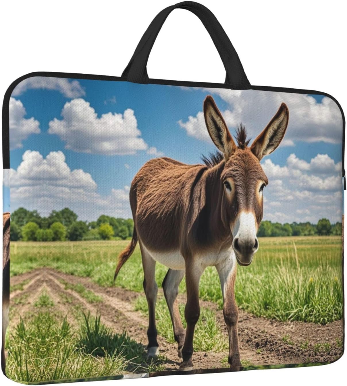 360 Protective Laptop Case 14 inch, Funny Donkey (2) Laptop Sleeve with Handle Shockproof Computer Bag Waterproof Traveling Computer Cover Notebook Case Briefcase Gifts for Men Women image 2
