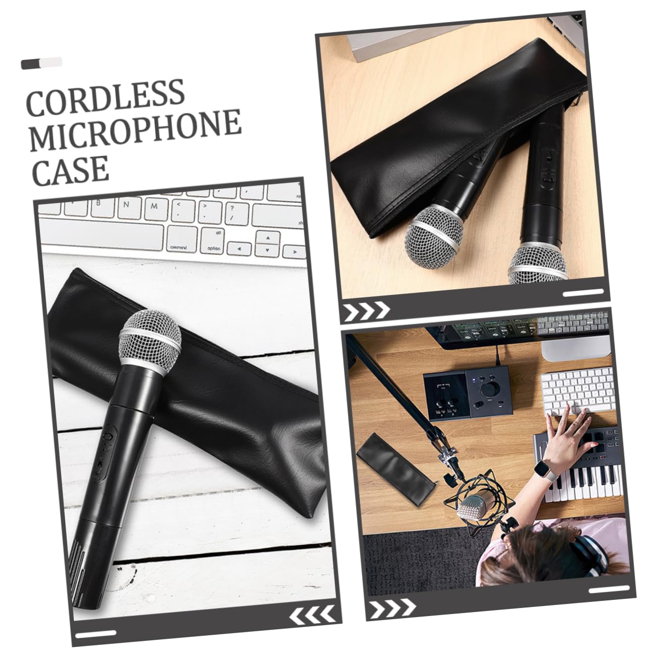 3pièces De Transport Pour Microphone Sans Fil Étui De Rangement Pratique Pour Voyage La Poussière Chocs Organisateur De Microphones