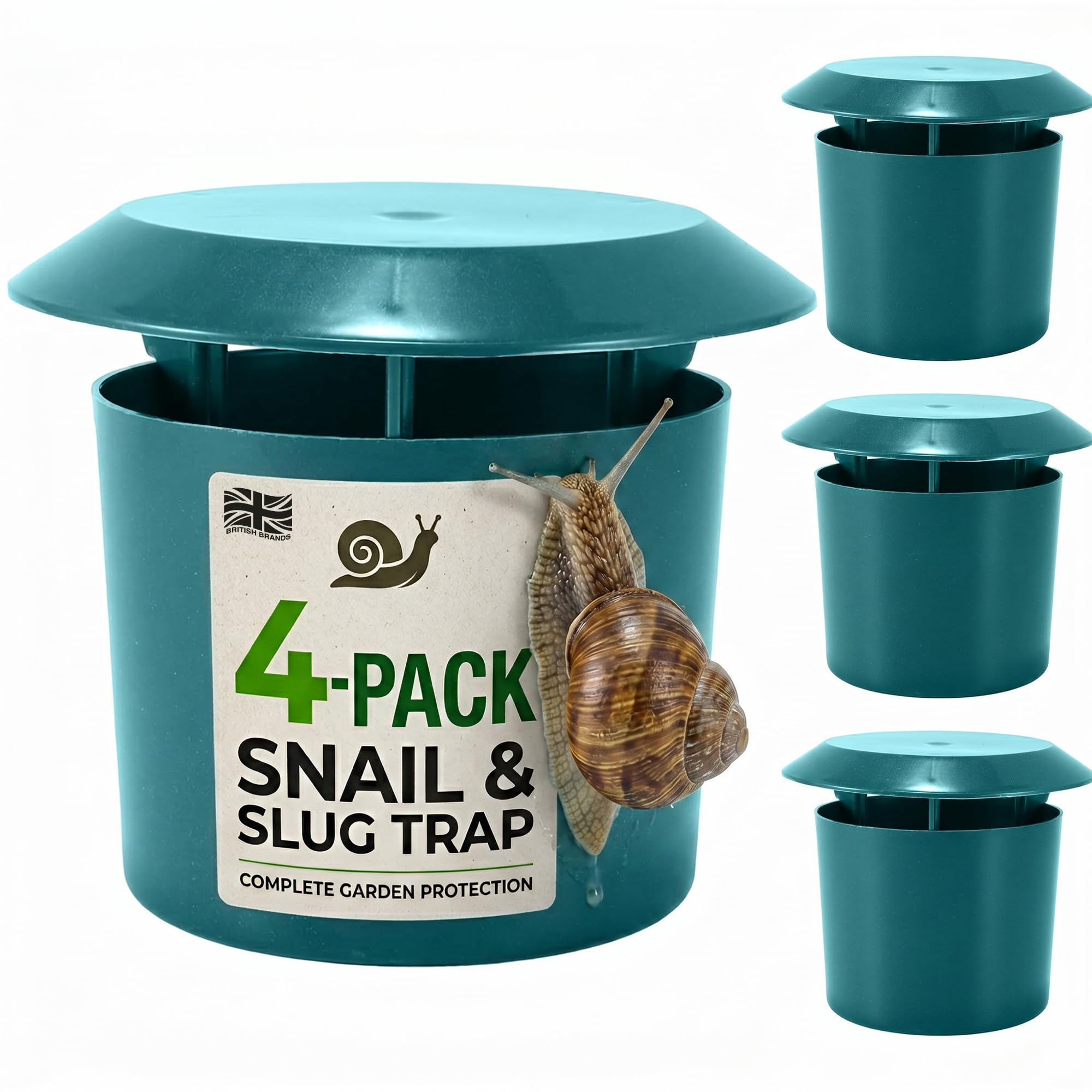 My Garden Snail and Slug Trap Eco Friendly Non-toxic Plastic Pest Catcher Box Safe Outdoor Gardening flowers - Reusable Beer Trap for Garden Protection - No poisons or Chemicals (Pack of 4)