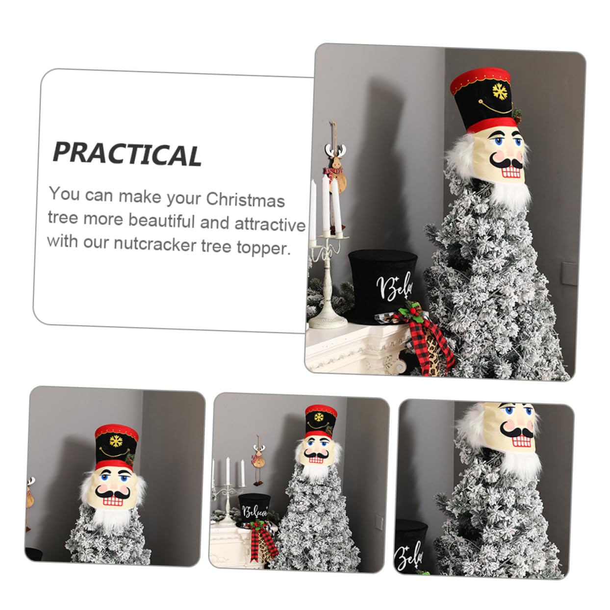 TOPBATHY 3 Pièces Décoration de la du Sapin de Noël Gonflable décoration de Sapin de noël Haut cimier Sapin de Noel Christmas Tree Topper Ornement de fête décor de Noël Le Fer
