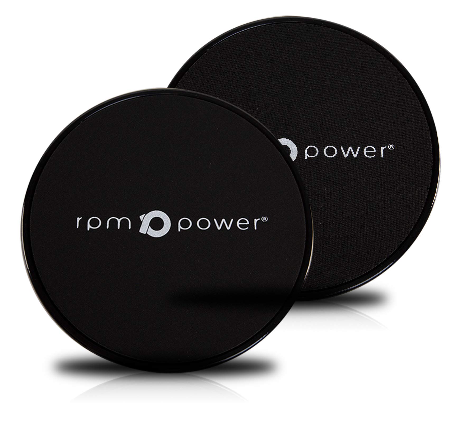 PowerballCore Sliders by RPM Power - Focused Core Training for Toned, Sculpted Abs - Full Body Workout - Dual Sided - Suitable for all Floors (Black)