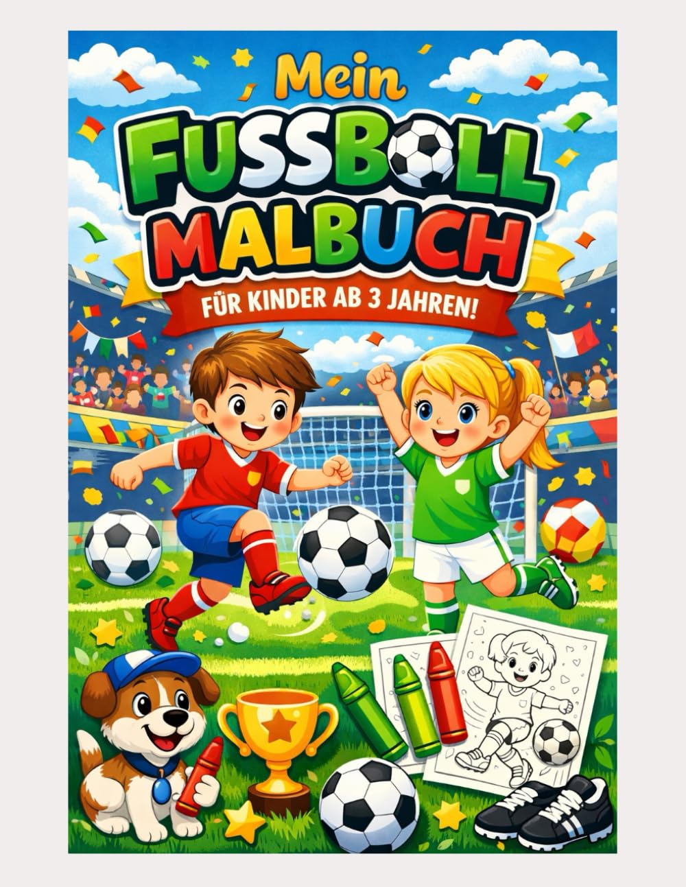 Mein Fußball Malbuch: Für Kinder ab 3 Jahren