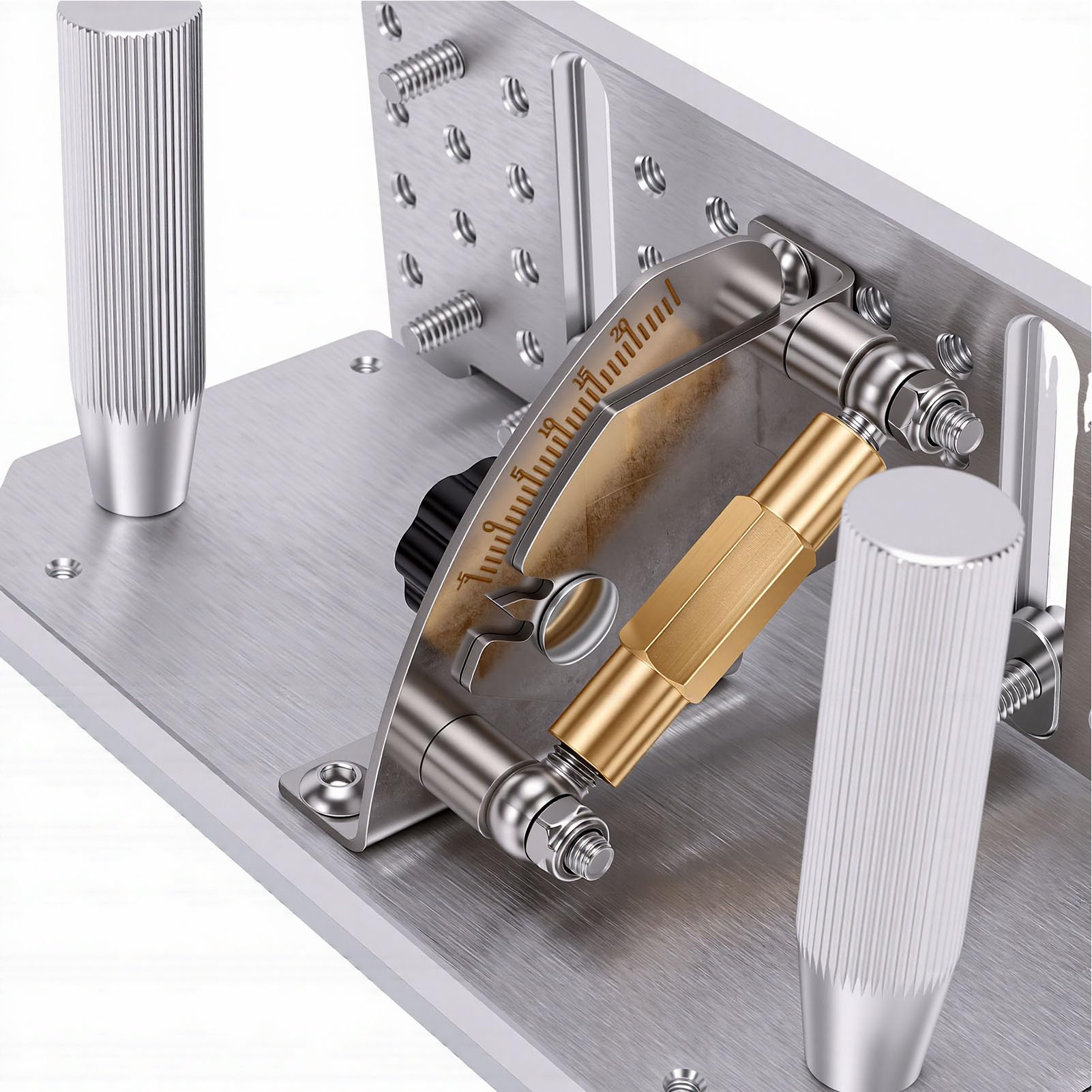 Generic Regulowany, Przemysłowy Aluminiowy Przyrząd do Szlifierki Taśmowej z Podwójnymi Uchwytami do Brzeszczotów pił Taśmowych - Idealny Warsztatów i Hobbystów