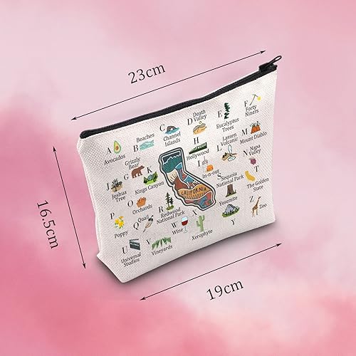 Miniatura 2 de Regalo del estado de California Bolsa de maquillaje con cremallera Regalo de viaje de California Regalo de mudanza a California Regalo, Maquillaje