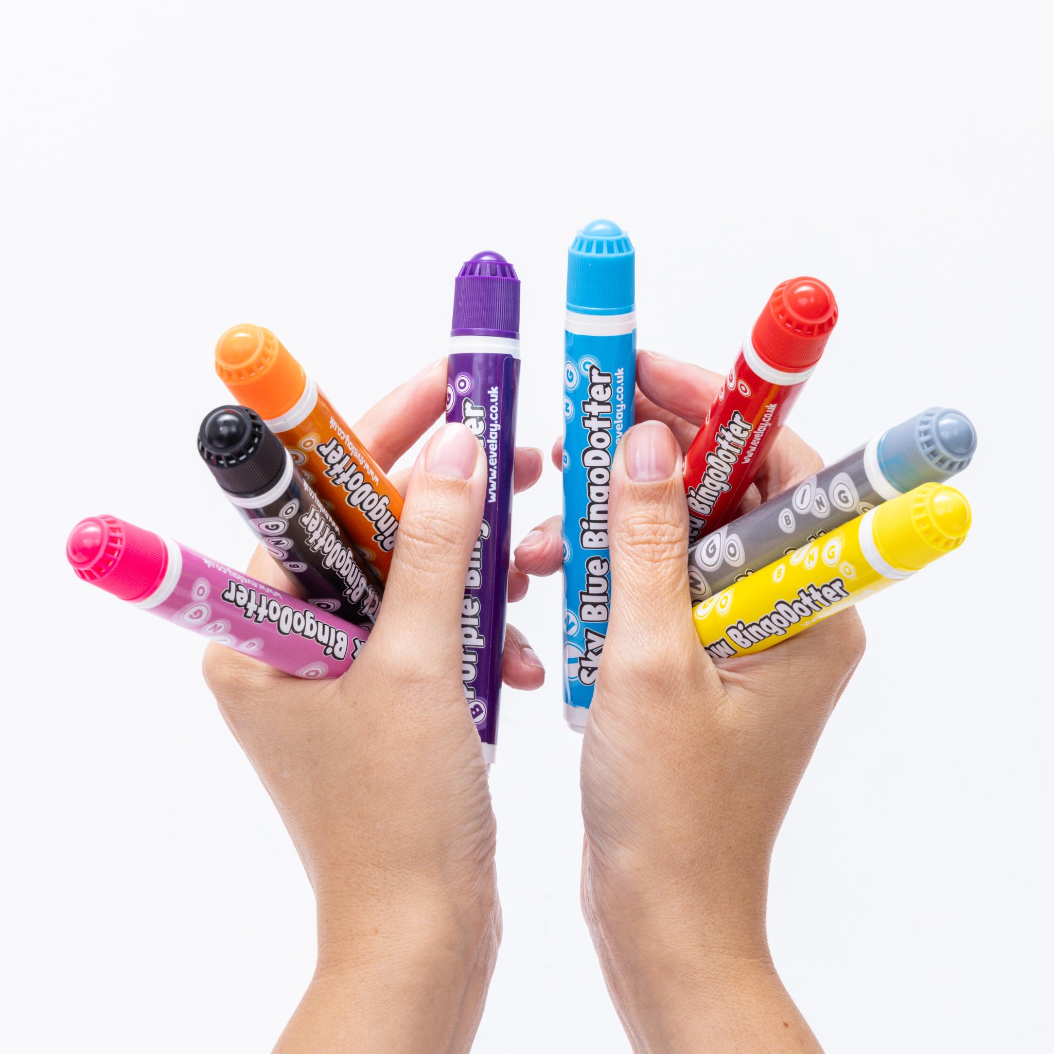 evelay 12 Coloured Bingo Dabbers Felt Dot Markers Mixed Pens Ticket Dobbers Non Drip, Multicolor, Small - Image 3