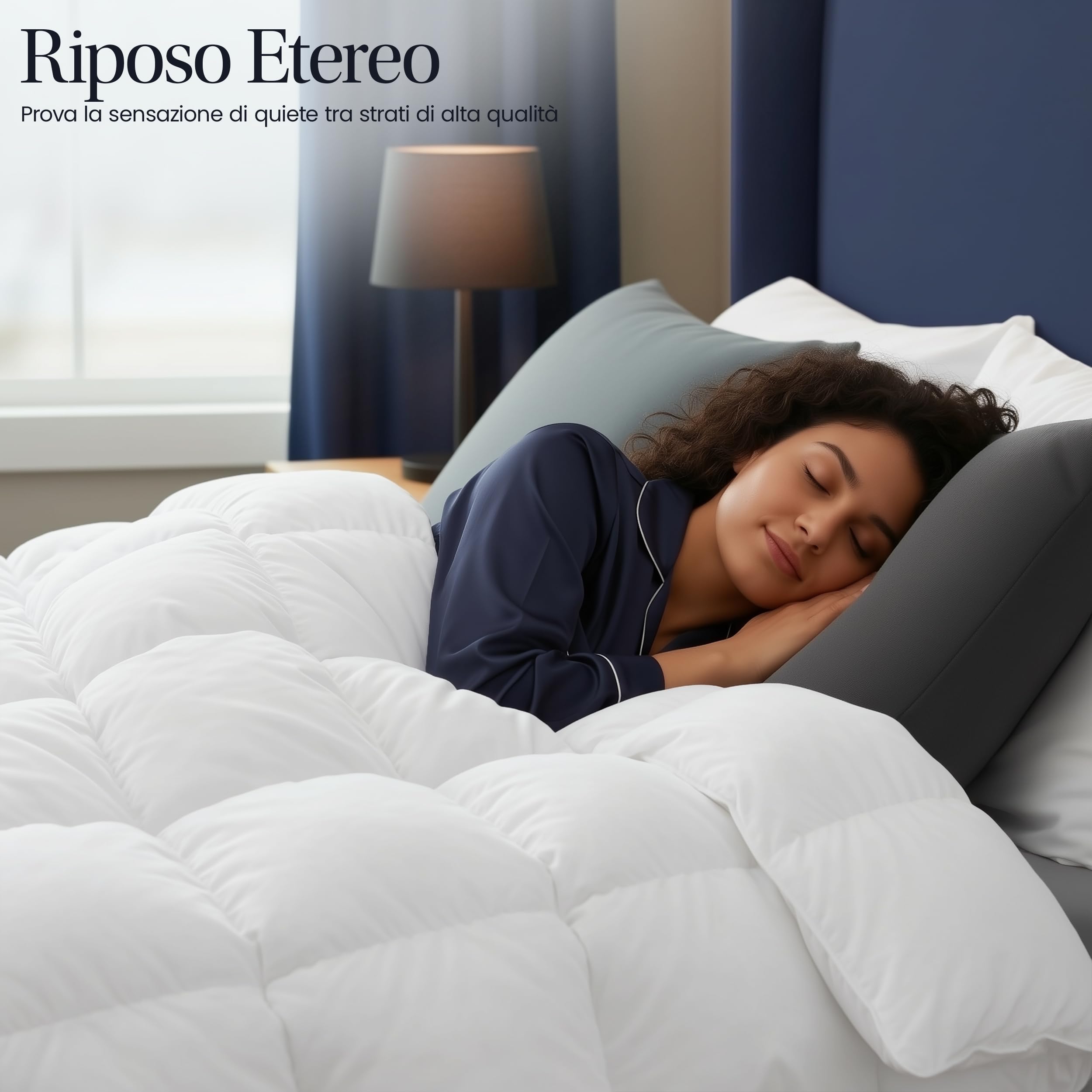 Utopia Bedding Piumino 200x200 cm, Piumone Letto Matrimoniale, 100% Imbottitura in Fibra Cava, Trapunta in Microfibra per Tutte Le Stagioni (Bianco)
