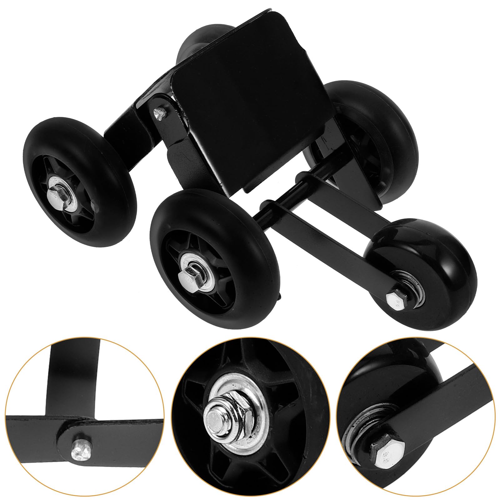 Healvian Outil de Déplacement de Pneu Moto Noir, Rouleau de Secours pour Pneus Crevés, Chariot Robuste Compatible Tricycles Électriques, Accessoires de Moto Essentiels, Couleur Aléatoire