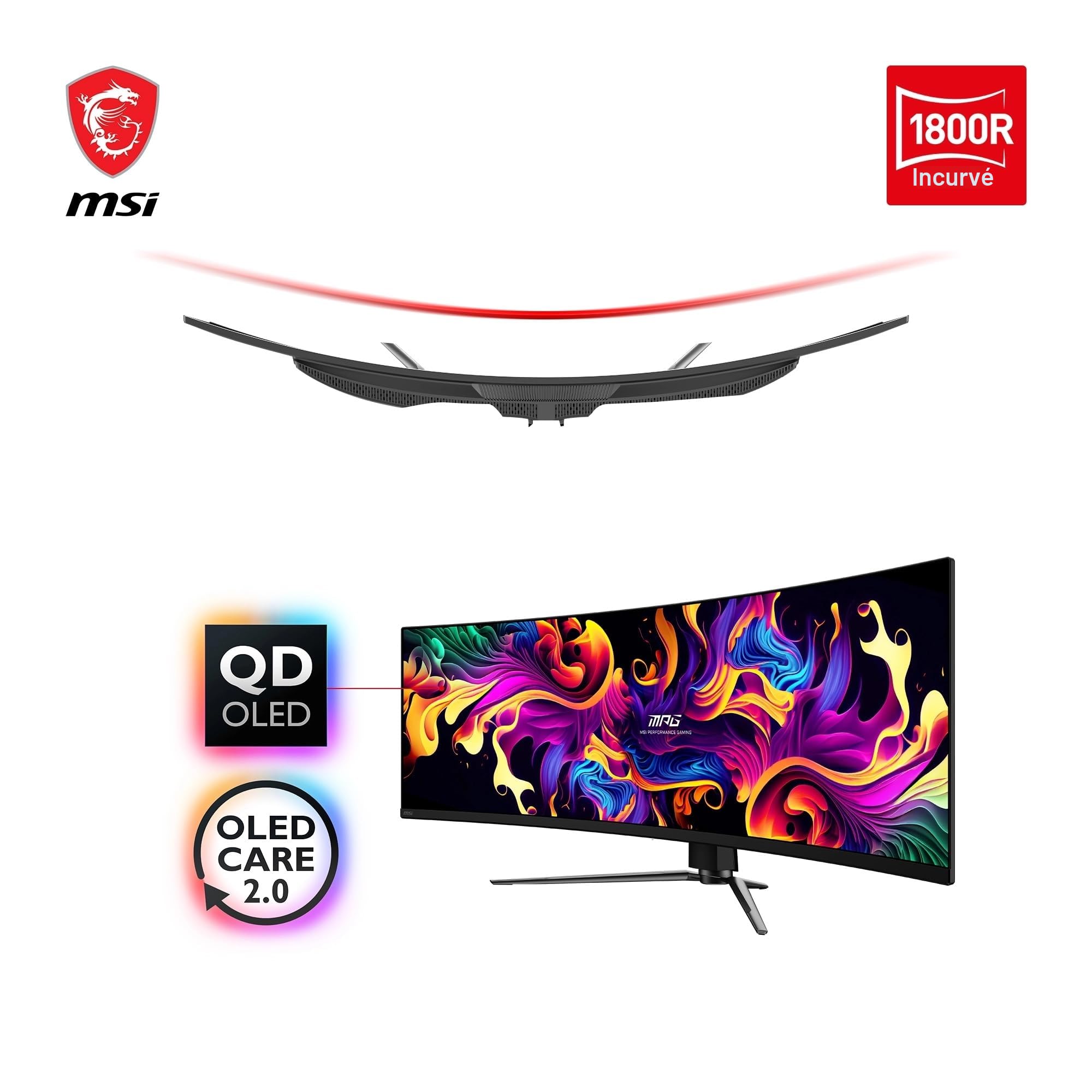 MSI MPG 491CQP QD-OLED Écran Gaming incurvé 49" DQHD