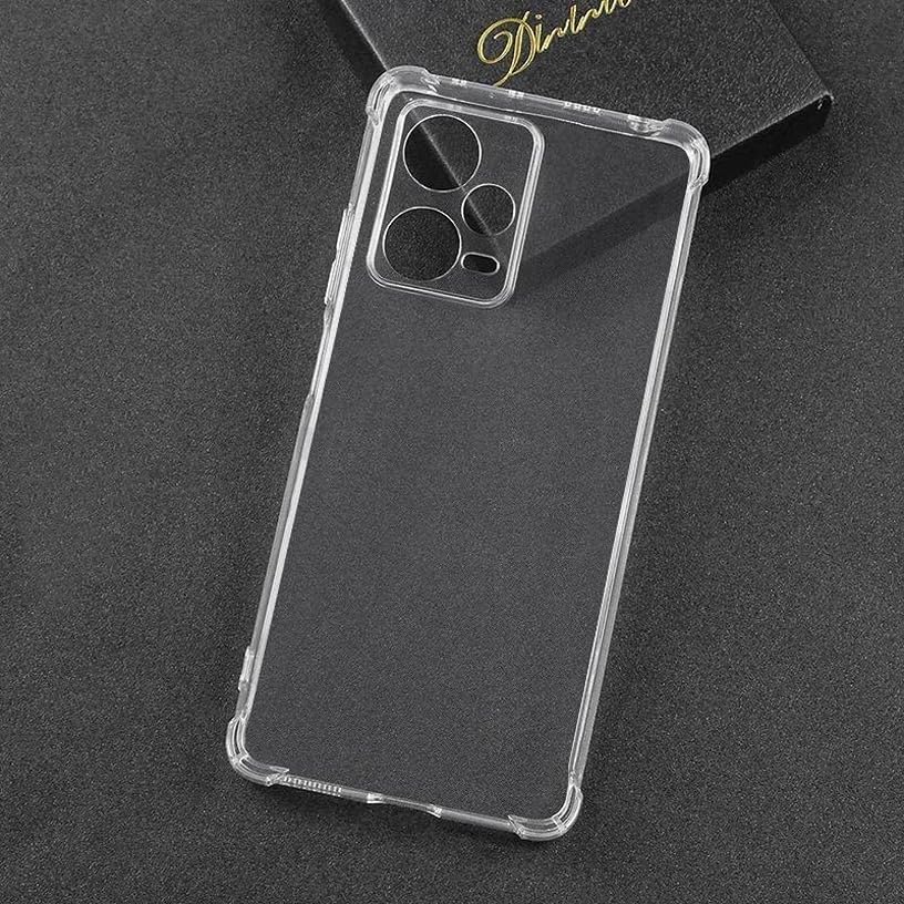 Image of BOXXO Flexible Back Cover for Mi Redmi Note 12 5G | Back Cover Transparent Clear Shockproof Case Four Corner Protection | Slim Protective Mobile Phone Cover for Mi Redmi Note 12 5G