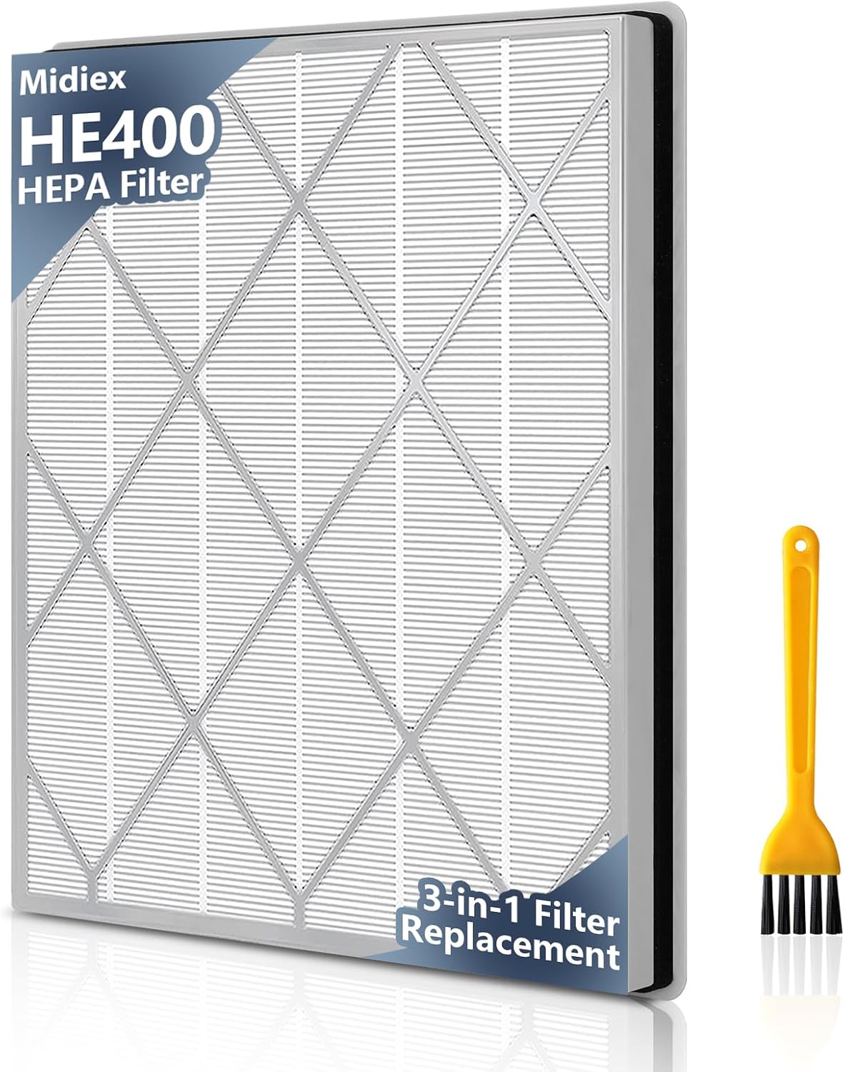 HE400/HE401/HE405 Filter Replacement Compatible with Shark Air Purifier 4 Model HE401 HE402 HE402 HE405 HE400 Replacement Filter, H13 True HEPA HE4FKPET for Shark