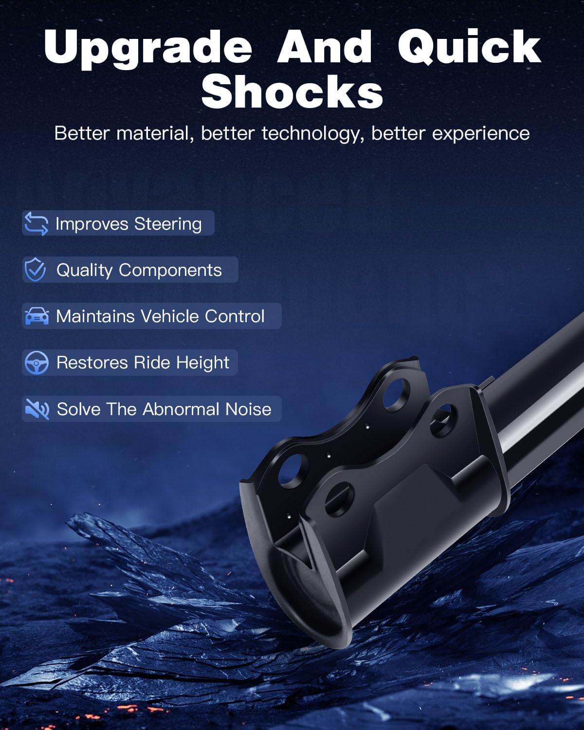 ECCPP shock Struts shock absorbers for 2008-2010 for Toyota Highlander,2013-2016 for Toyota Venza shock Struts for 339216 339217 Rear shocks