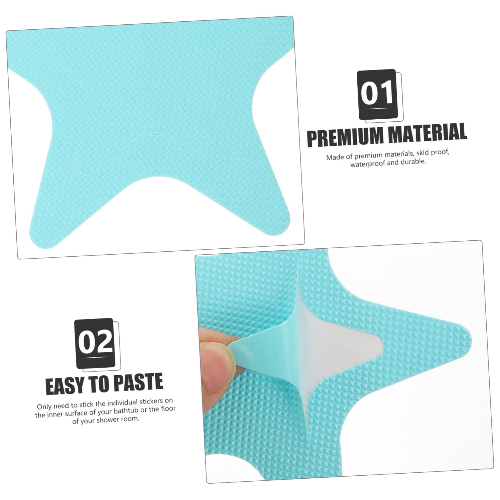 IMIKEYA 80piezas Pegatinas Antideslizantes para Baño De Adhesivos Impermeables para Ducha y Bañera Diseño Forma De Seguridad Superficies Resbaladizas