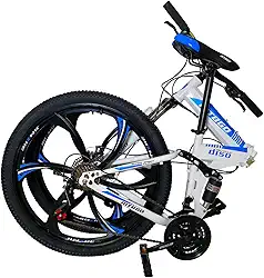 bicicleta mountain bike dobravel roda magnesio 26 suspensão duple freio a disco
