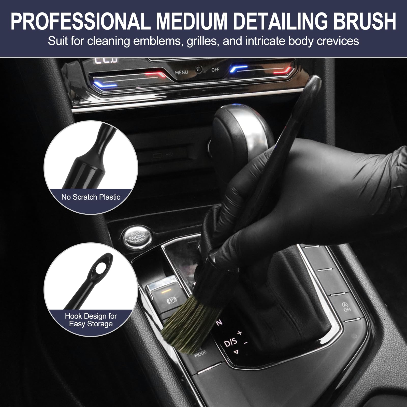 Car Detailing Brush Set - Interior Cleaning Kit -4 Car Detailing Brush Set - Interior Cleaning Kit -4