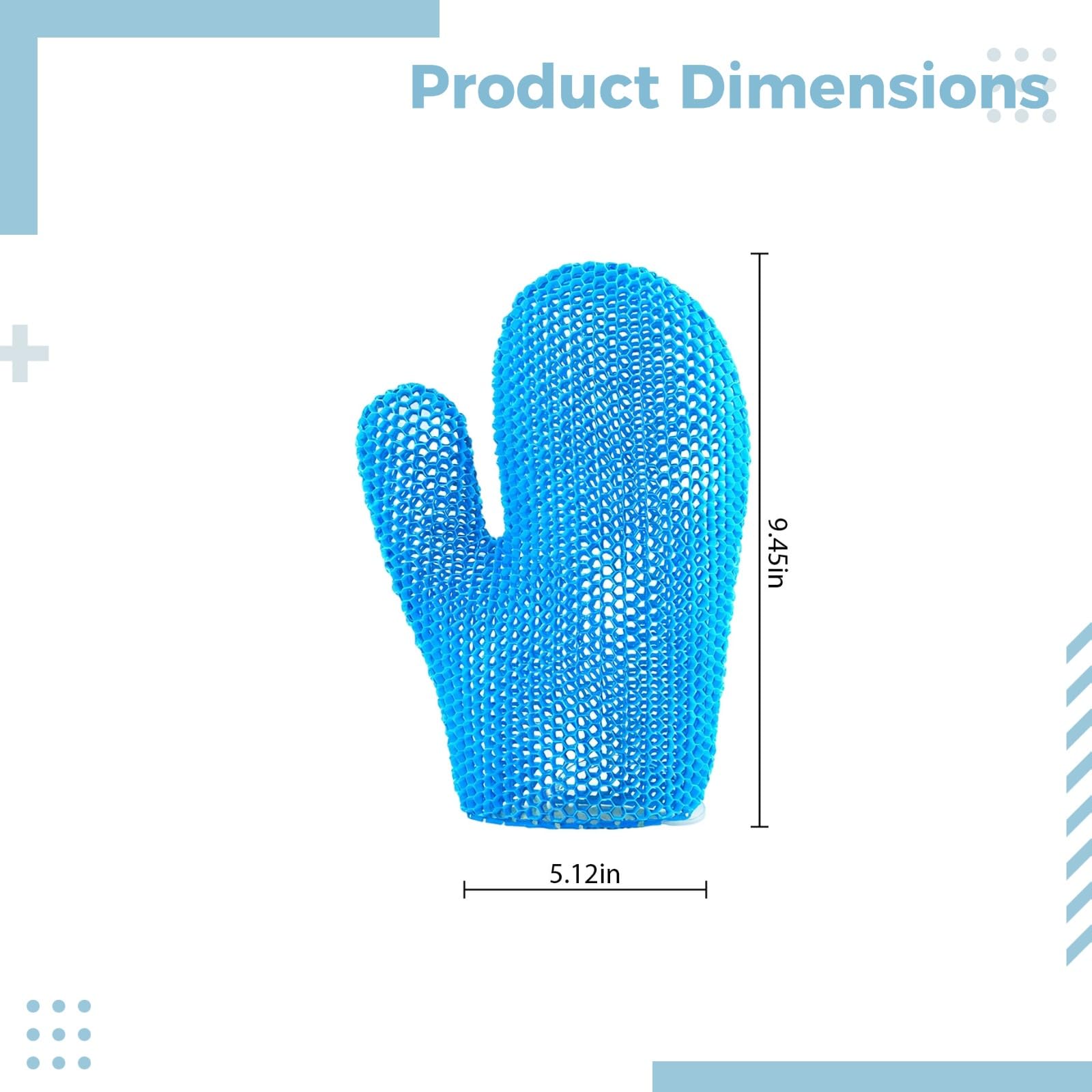 Lot de 2 gants exfoliants, texture nid d’abeille en TPU, mitaines de spa bicolores, gant de bain à doigts, exfoliation douce pour la douche, facile à nettoyer et à séchage rapide