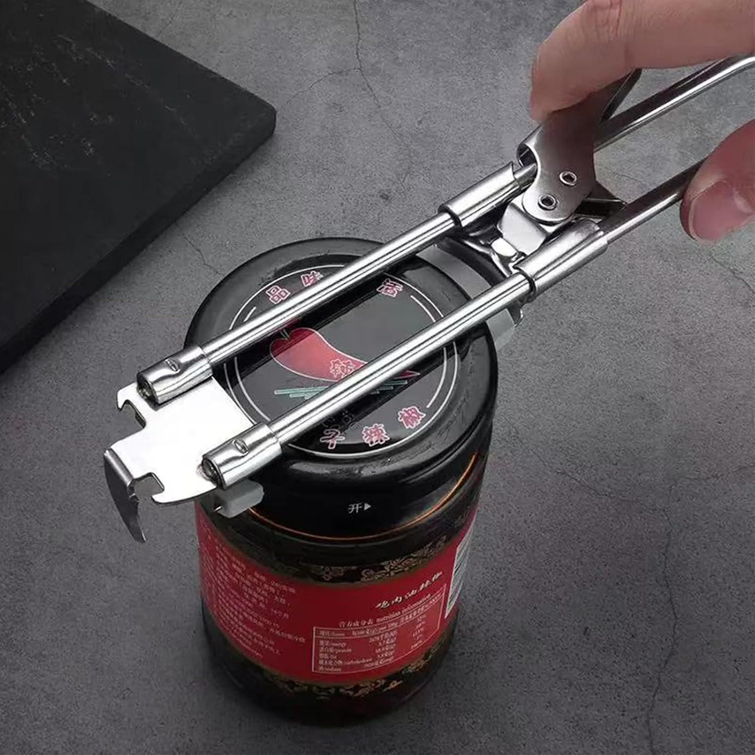 Jar & Bottle Opener for Weak Hands，Adjustable Multifunctional Stainless Bottle Opener and Lid Clamp，Suitable for Elderly People with Arthritis，Kitchen Accessories (2)