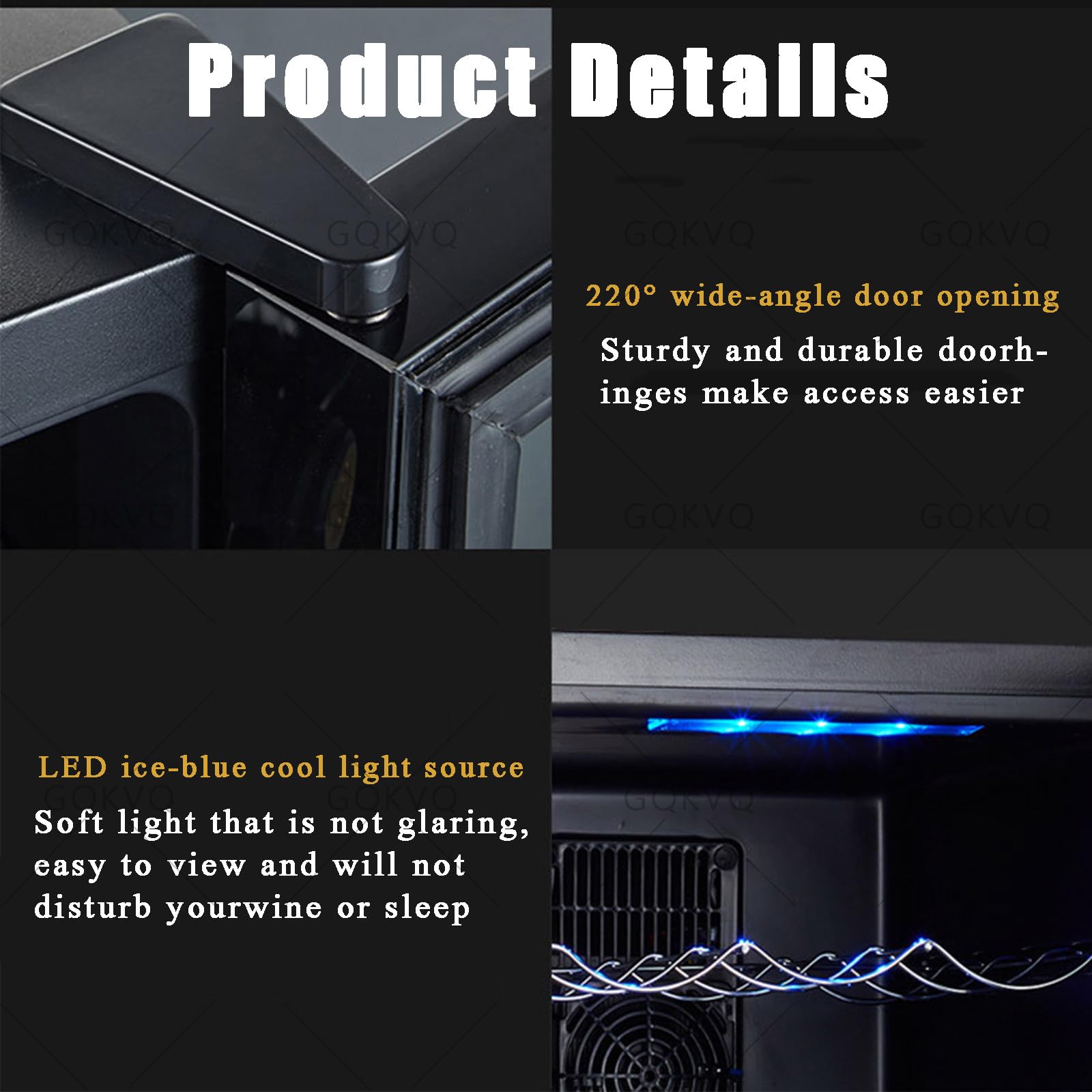 GQKVQ 12 Bottle Wine Fridge,with Glass Door,8~18℃ Digital Temperature Control,for Red, White, Champagne, and Sparkling Wine on Fridge.com