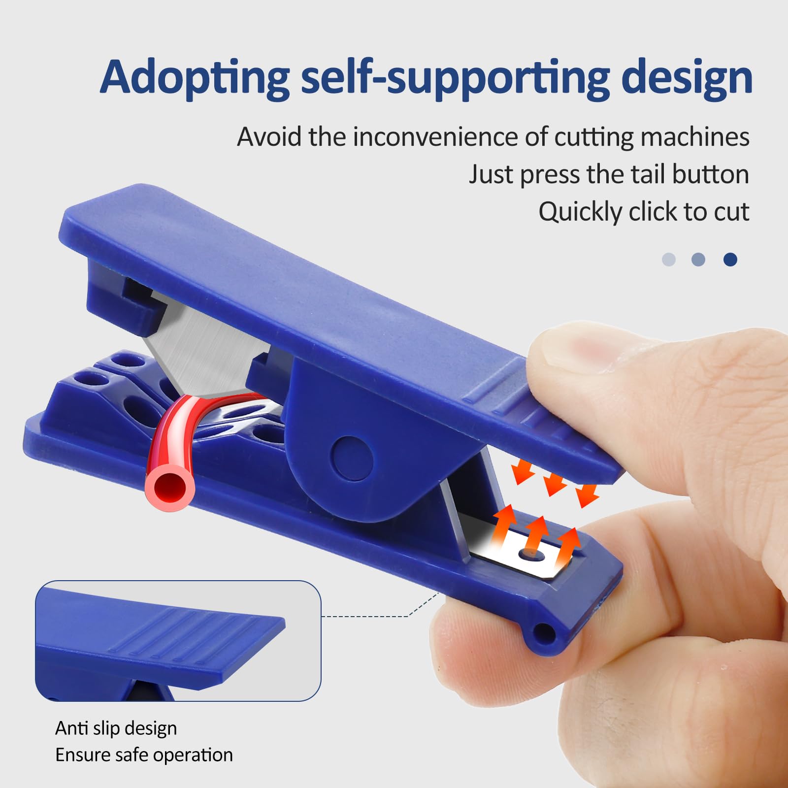 LYDODOKA 8 Pcs Tubing Cutter, Plastic Pipe Cutter With Carbide Blade, Accurate Hose Tube Cutting Tool, Cut Up To 3/4 Inch OD-for Drip Irrigation Tubing Nylon Pu Pvc Tube and Hose