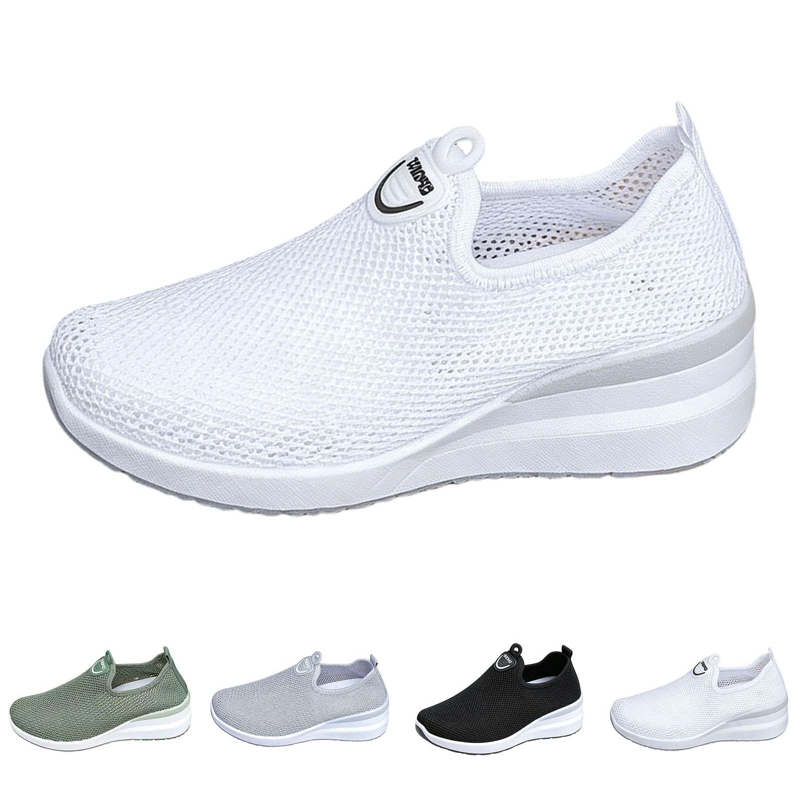 Baskets compensées femme légères pour éviter d'avoir mal aux pieds - 8