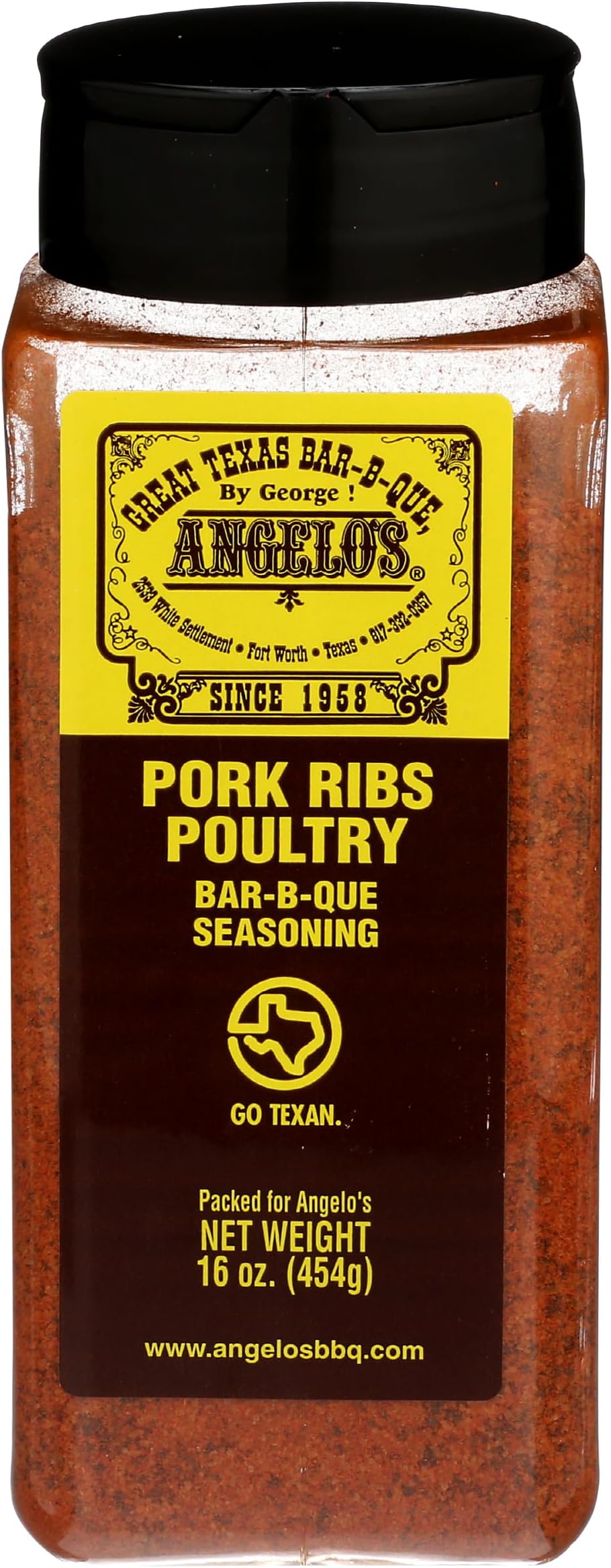 ANGELOS BY GEORGE Pork Ribs & Poultry Barbecue Seasoning, 16 OZ