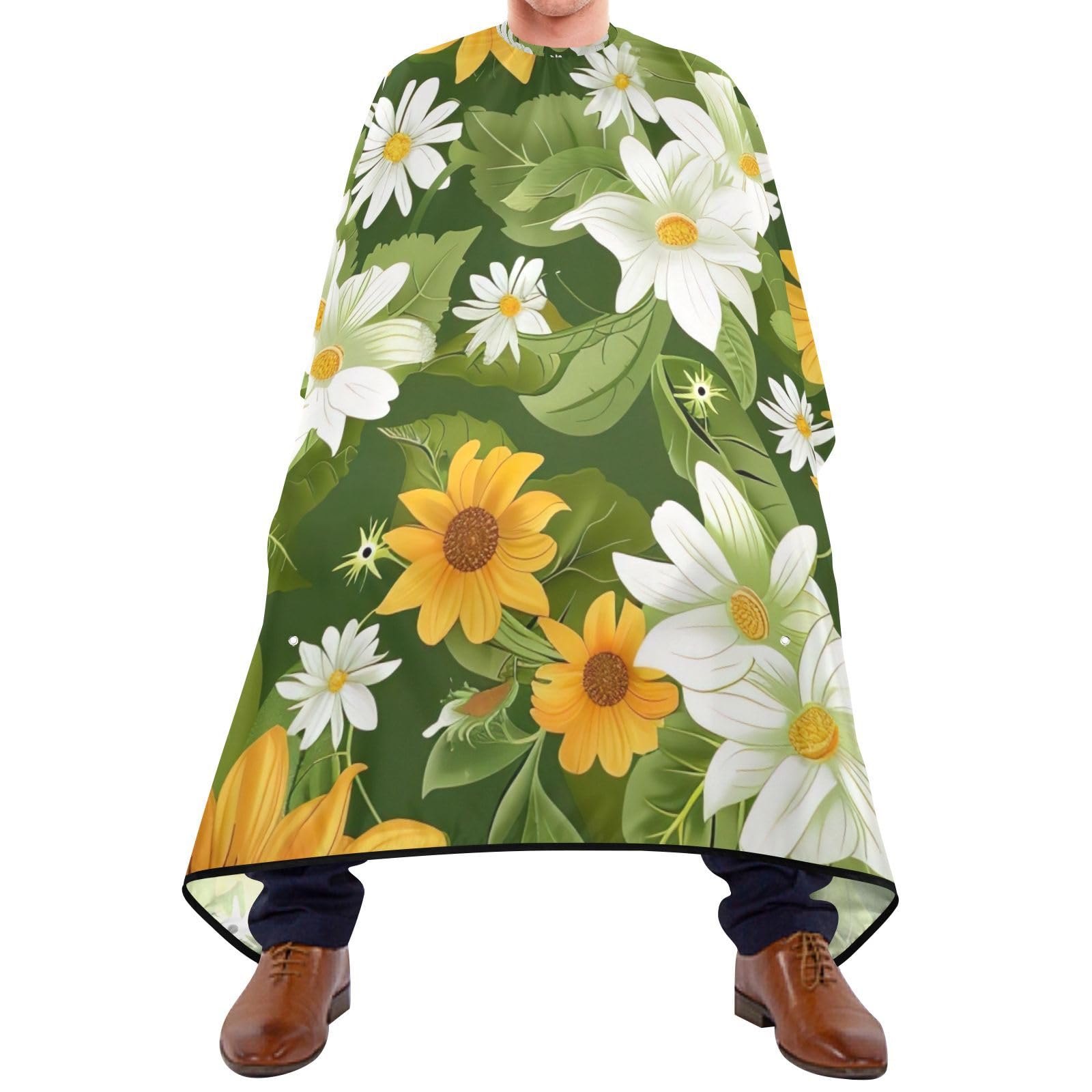 Hezely Flower Hair Dye Cape, Barber Cape for Adults,Waterproof Salon Cape,Waterproof Hairdressing Styling Hair Cutting, 65