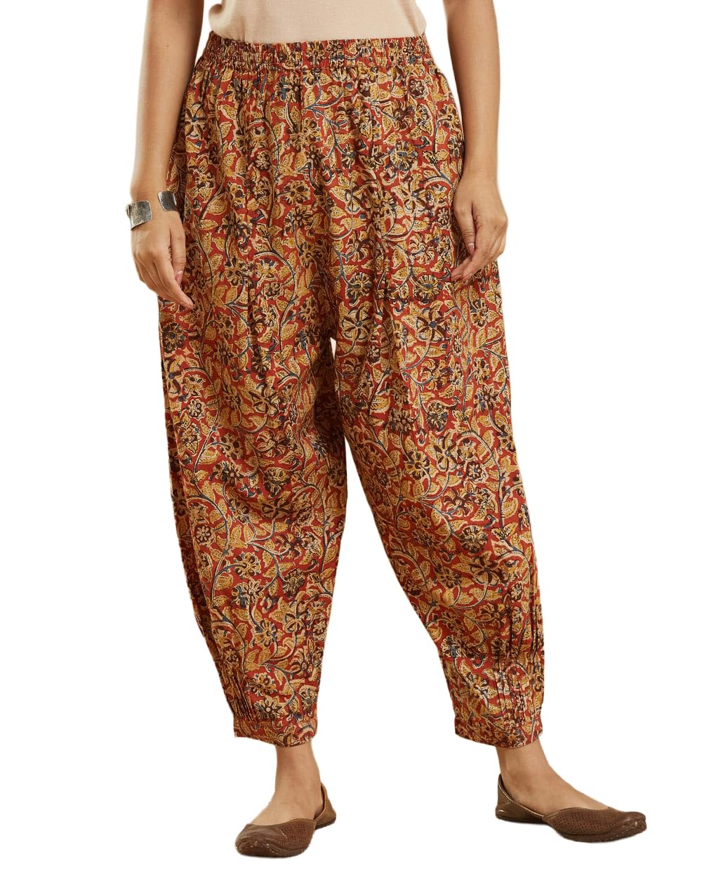 fabindia Maroon Cotton Kalamkari Print Salwar-picture-11