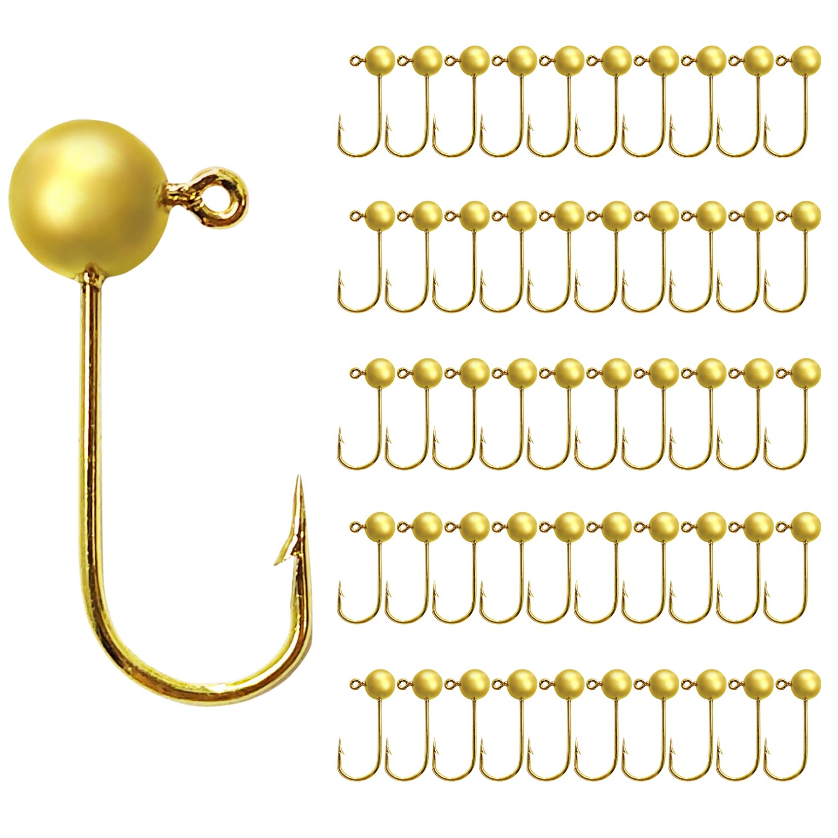 Eupheng 50pcs Fly Tying Jigs Kit Glow in The Dark Jig Heads for Fly Fishing, Jig Head Fly Fishing Hooks DIY Lure Making Kit Suit for Tying Flies