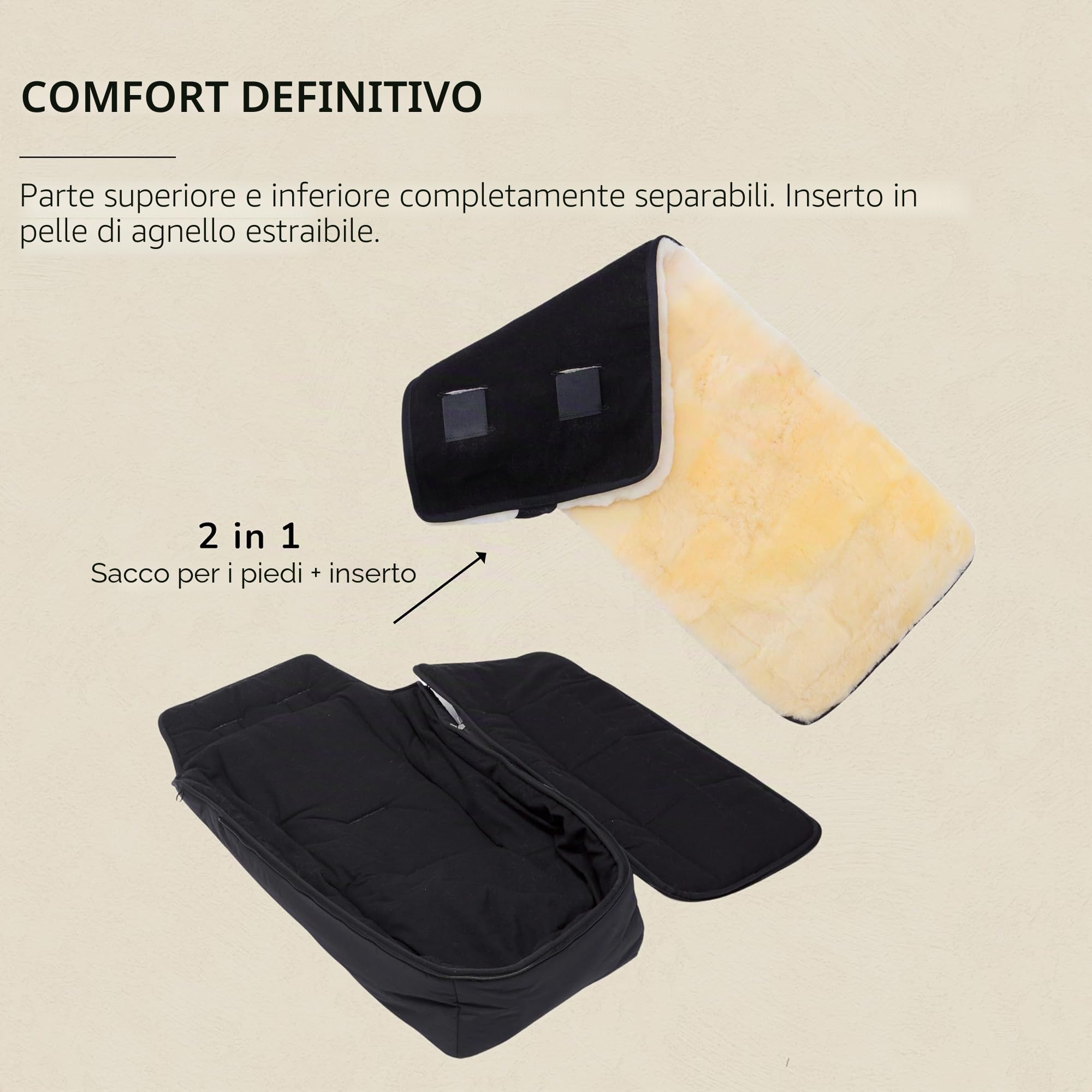 CHRIST WERNER BABY - Coprigambe invernale in pelliccia di agnello, con fodera in vera pelliccia rimovibile, utilizzabile come inserto per passeggino (2 in 1) in rosa