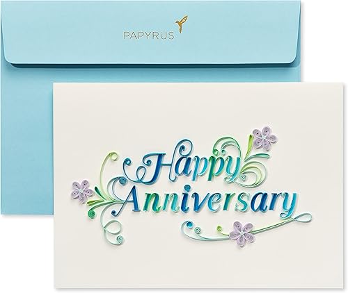 Papyrus Tarjeta de aniversario en blanco prémium (feliz aniversario)