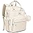 RUVALINO Diaper Bag Backpack-Multifunction Baby Travel Bag with Changing pad, Insulated Bottle Holders & Pacifier Case, Large Capacity, Waterproof, Beige