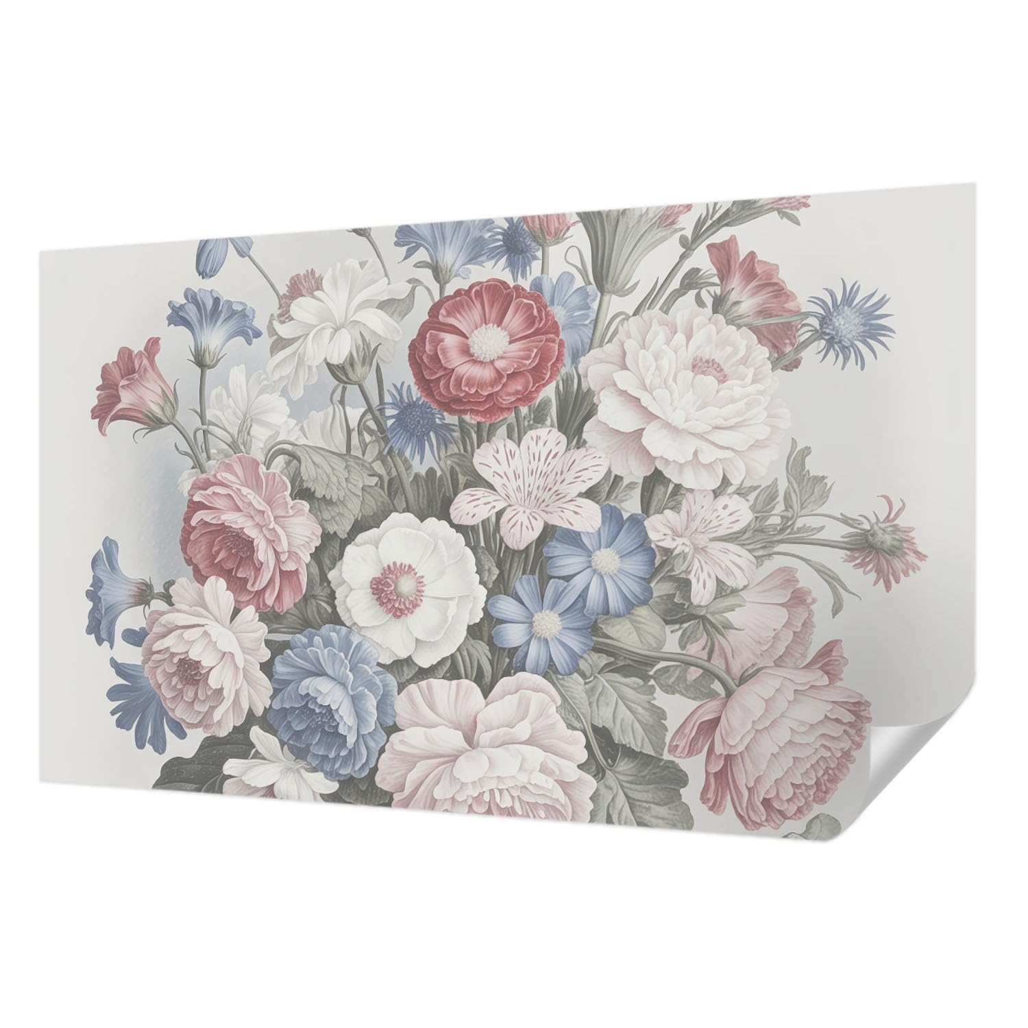 Revêtement mural autocollant haute qualité Tulup bouquet coloré 416x254