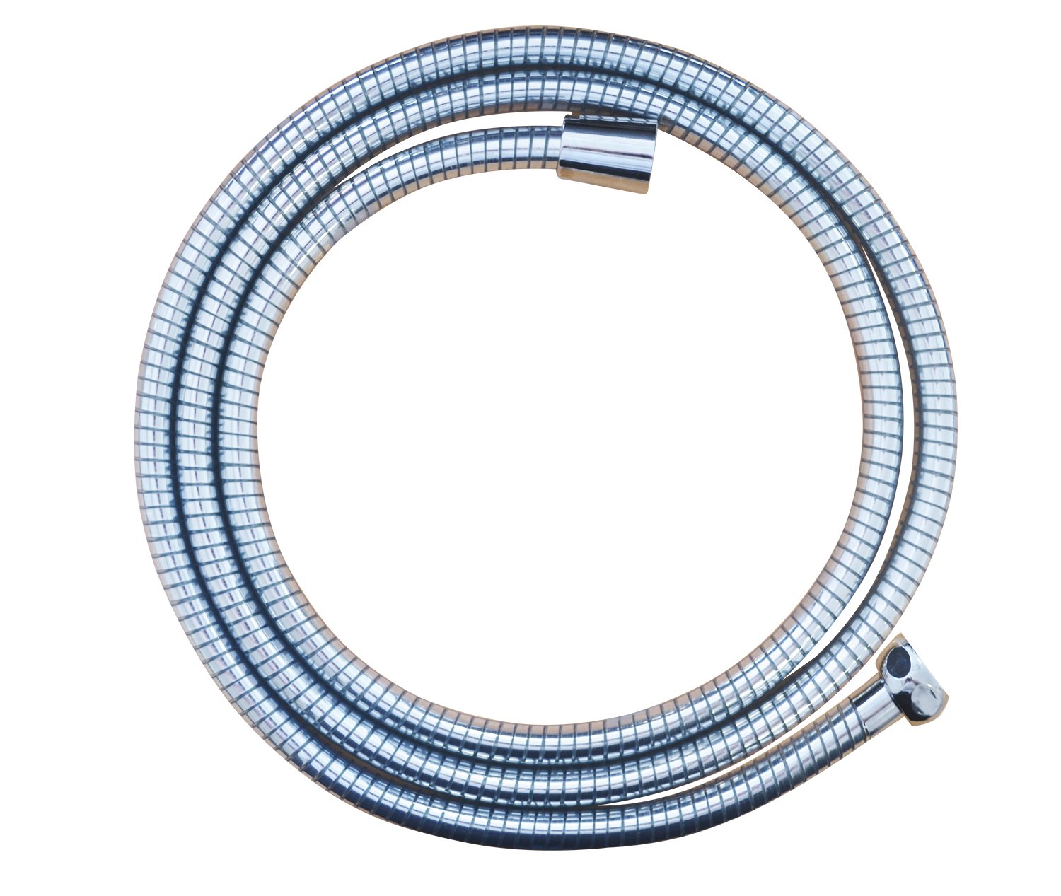 Ridder 091260 shower hose, approx. 2 m, Aruba, transparent/chrome, incl. gaskets, Silver