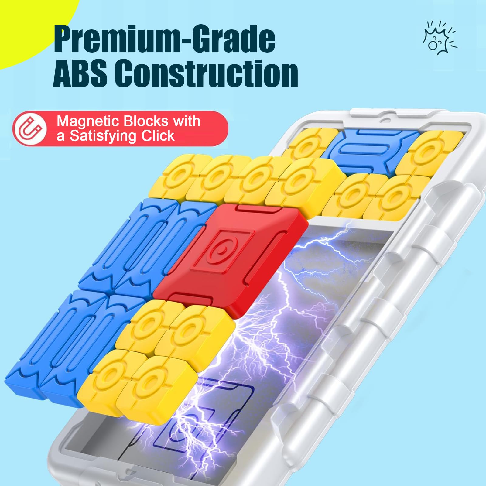 Super Slide Rompicapo Magnetico, 500+ Sfide per Bambini e Adulti, Gioco Educativo STEM per la Logica, Gioco da Viaggio, Regalo per Sviluppare Abilità di Problem Solving