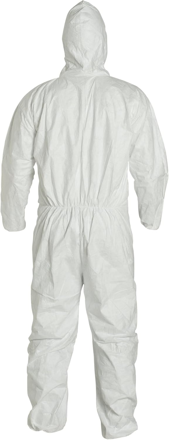 Tyvek Disposable Coveralls With Hood - TYVEK COVERALL WITH HOOD - X-LARGE - - 
