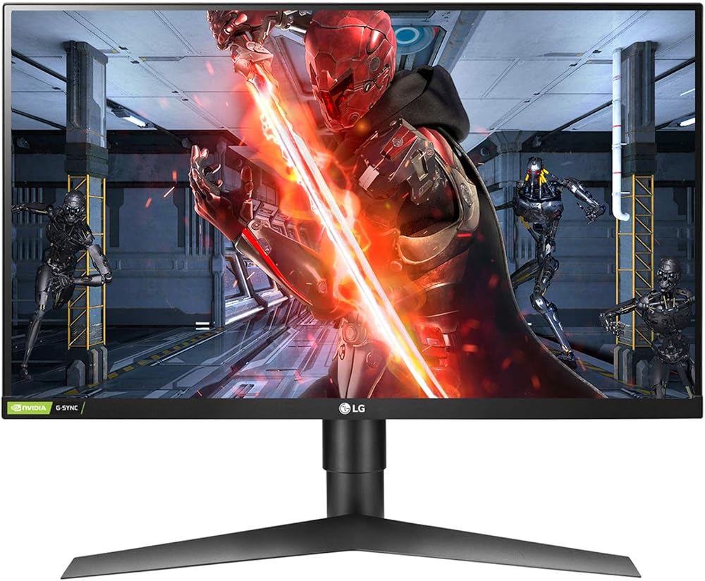 LG B 27 Inch Full HD Ultragear G-Sync Compatible Gaming Monitor with 144Hz Refresh Rate and HDR 10 - Black - View 1