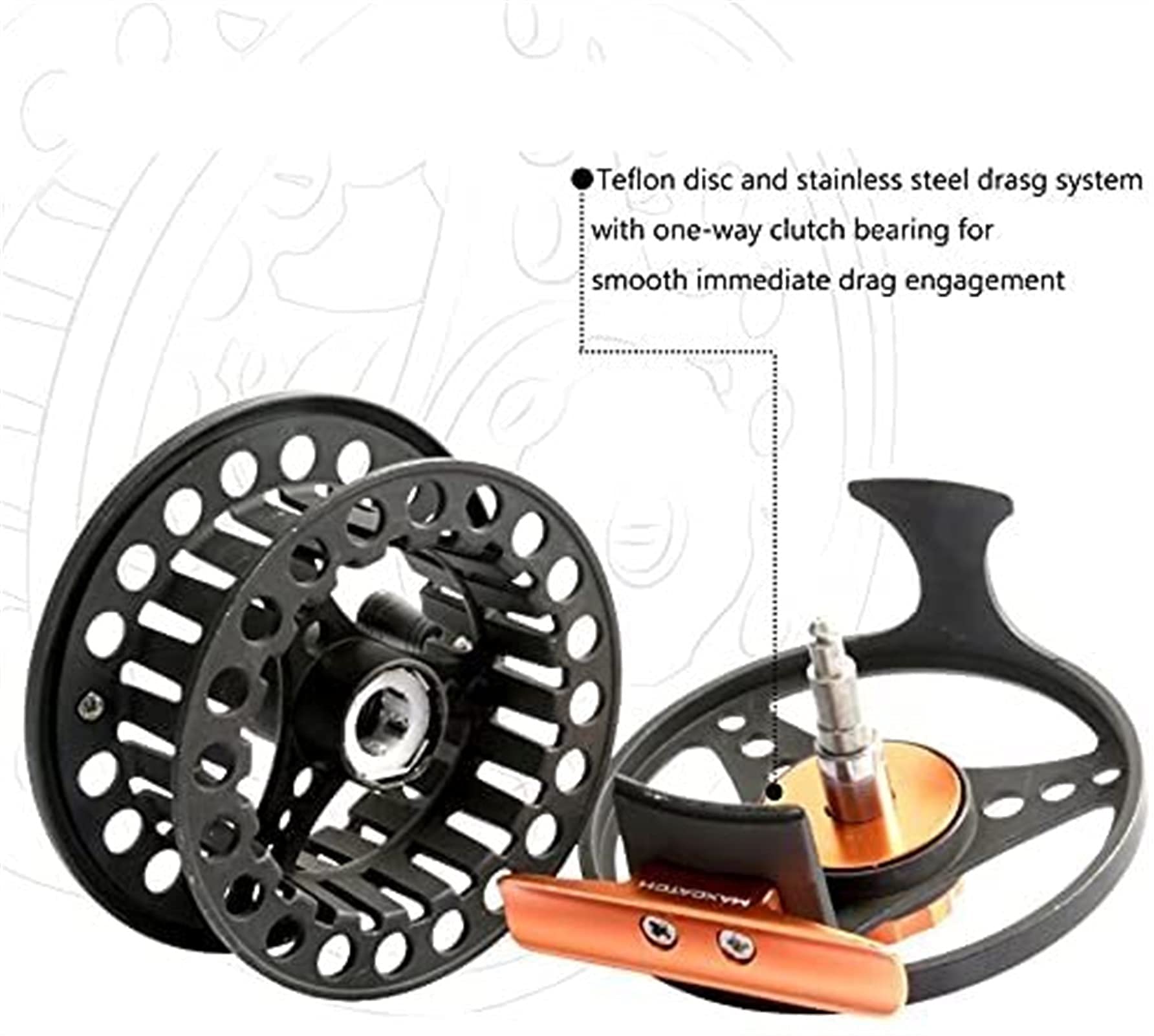 Fliegenrolle – 6,4 Cm Bis 9,4 Cm, Aus Aluminiumlegierung, Korrosionsbeständig, Mit Ergonomischem Griff, Für Süß- Und Salzwasser Fliegenrolle – 6,4 Cm Bis 9,4 Cm, Aus Aluminiumlegierung, Korrosionsbeständig, Mit Ergonomischem Griff, Für Süß- Und Salzwasser
