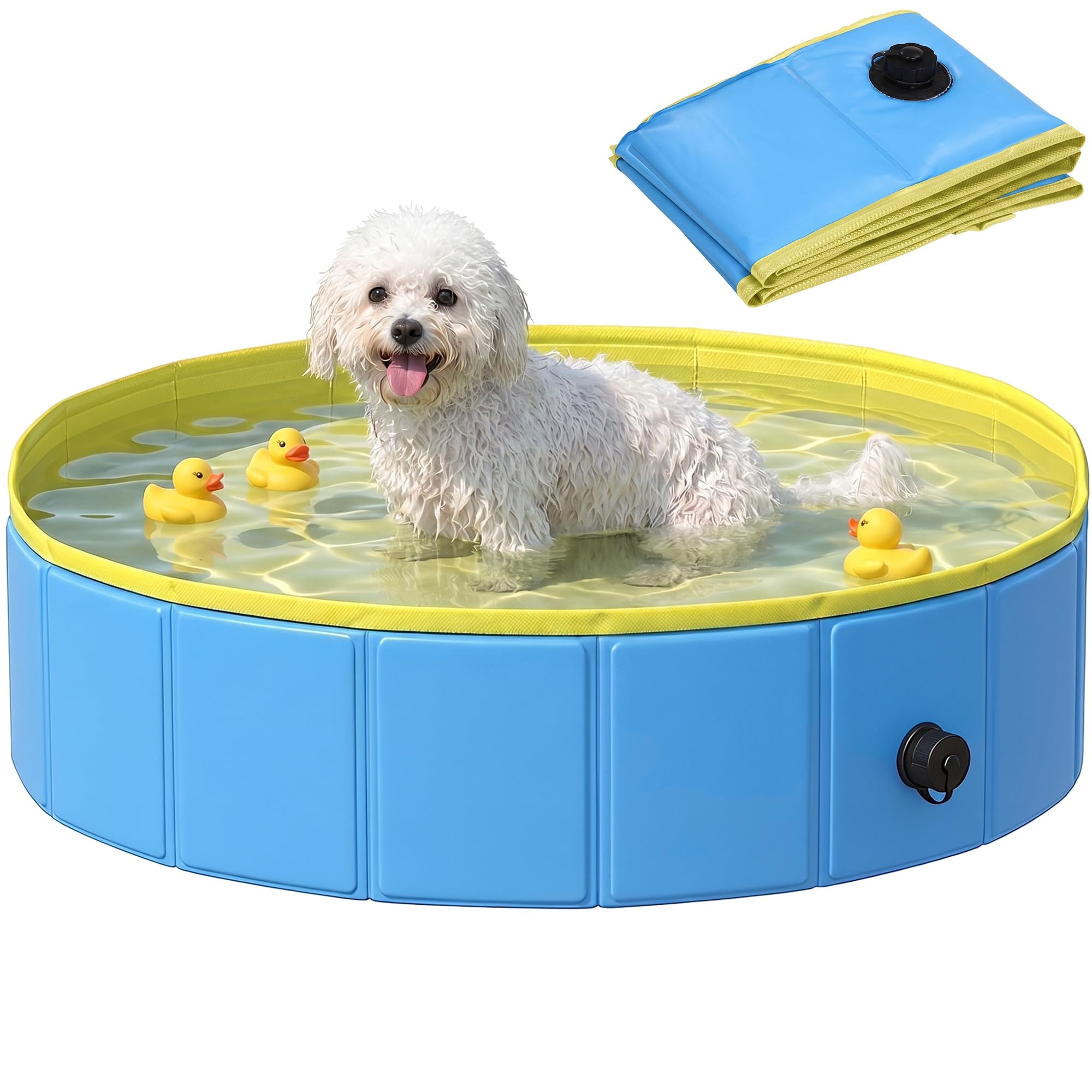Pawhut Dog Pool Dog Bath Tub Dog Paddling PoolBlue80 X 20 Cm from B&Q
