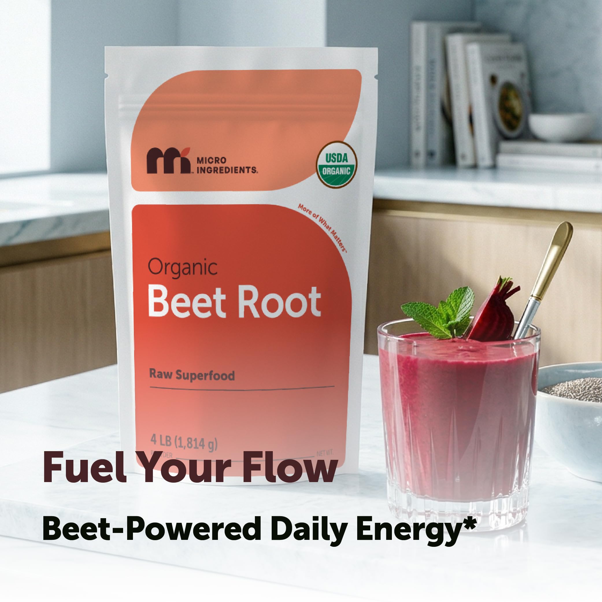Micro Ingredients Organic Beet Root Powder, 4lb (64 oz) — Amazon image 5