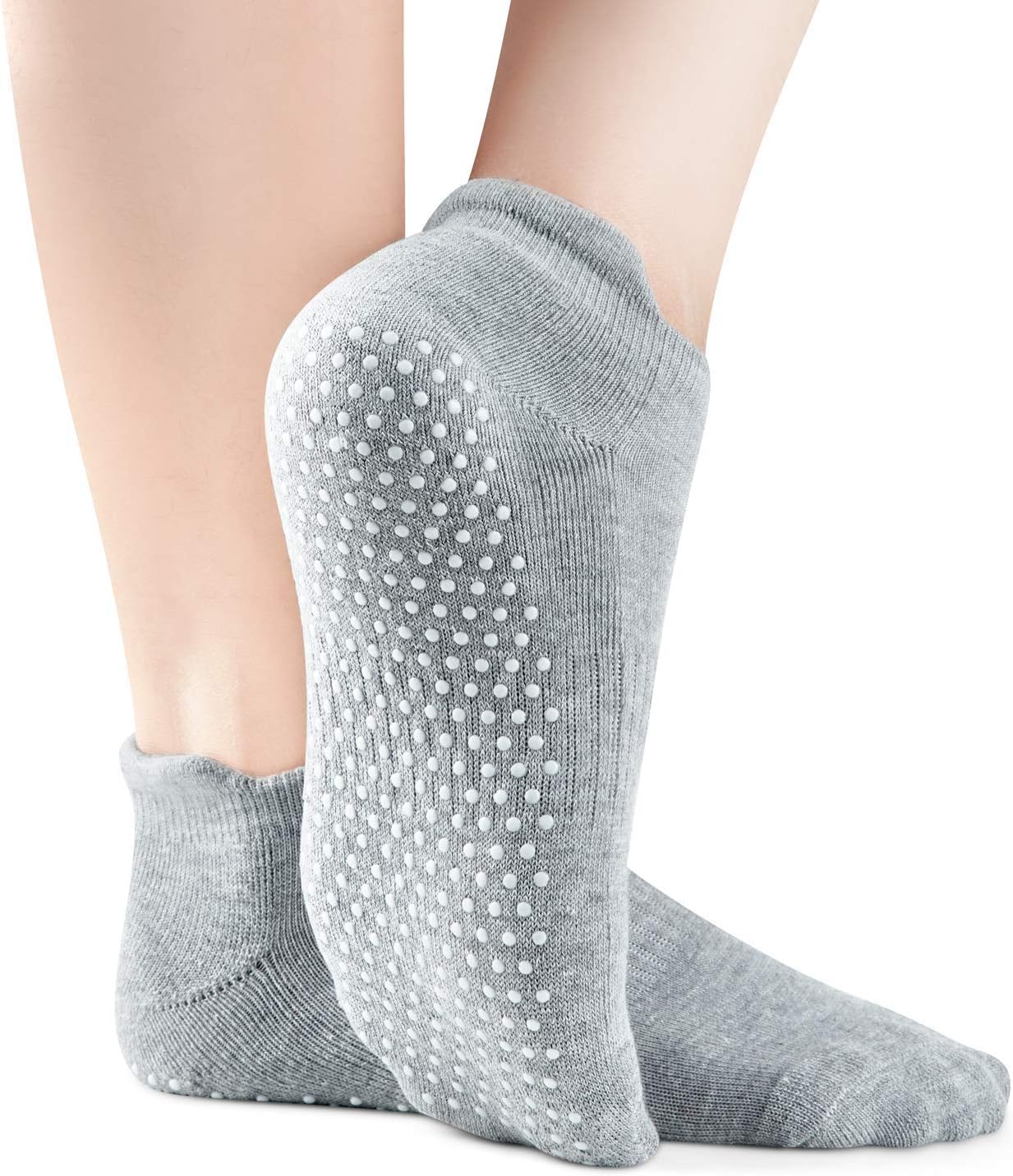 Grip Non Skid Anti Slip Socks for Women and Men,3 Pairs Unisex Socks for Yoga Home Workout Barre Pilates Pregnancy - Image 2