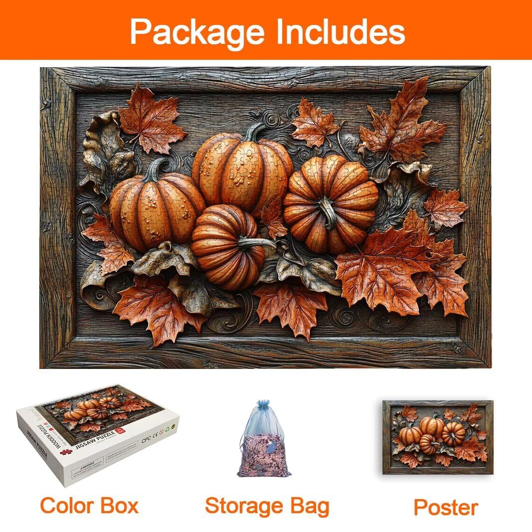 Puzzle Zucca, Puzzle 5000 Pezzi Adulti per Decor, Regalo Donna/Uomo -8888