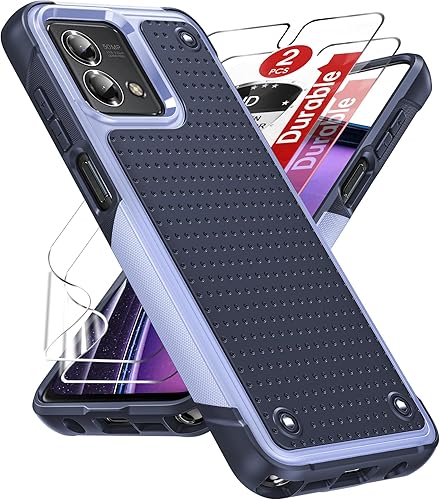 LeYi Funda para Moto Stylus 5G 2023 (XT2315), funda para teléfono Motorola G Stylus 5G 2023 con protectores de pantalla, resistente de doble capa
