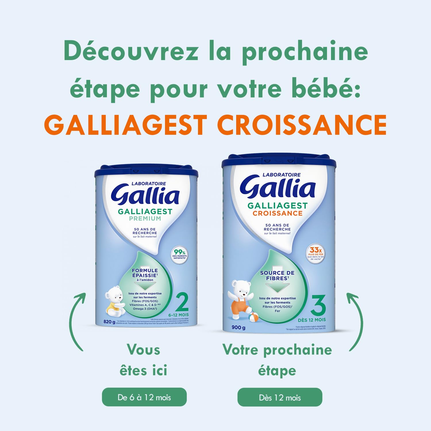 Laboratoire Gallia Galliagest Premium 2ème âge 820g x3