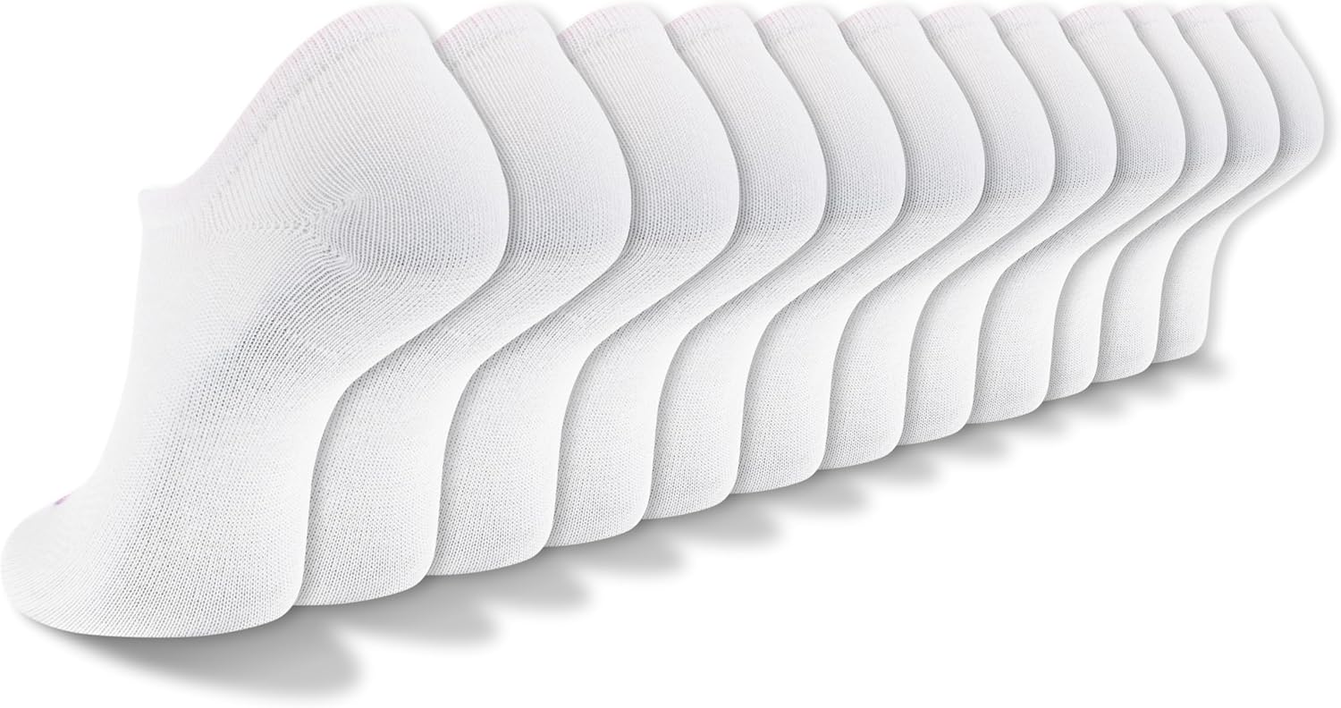 New Balance Men's and Women's Performance Cushioned Liner Socks - 6 & 12 Pairs - Moisture Wicking