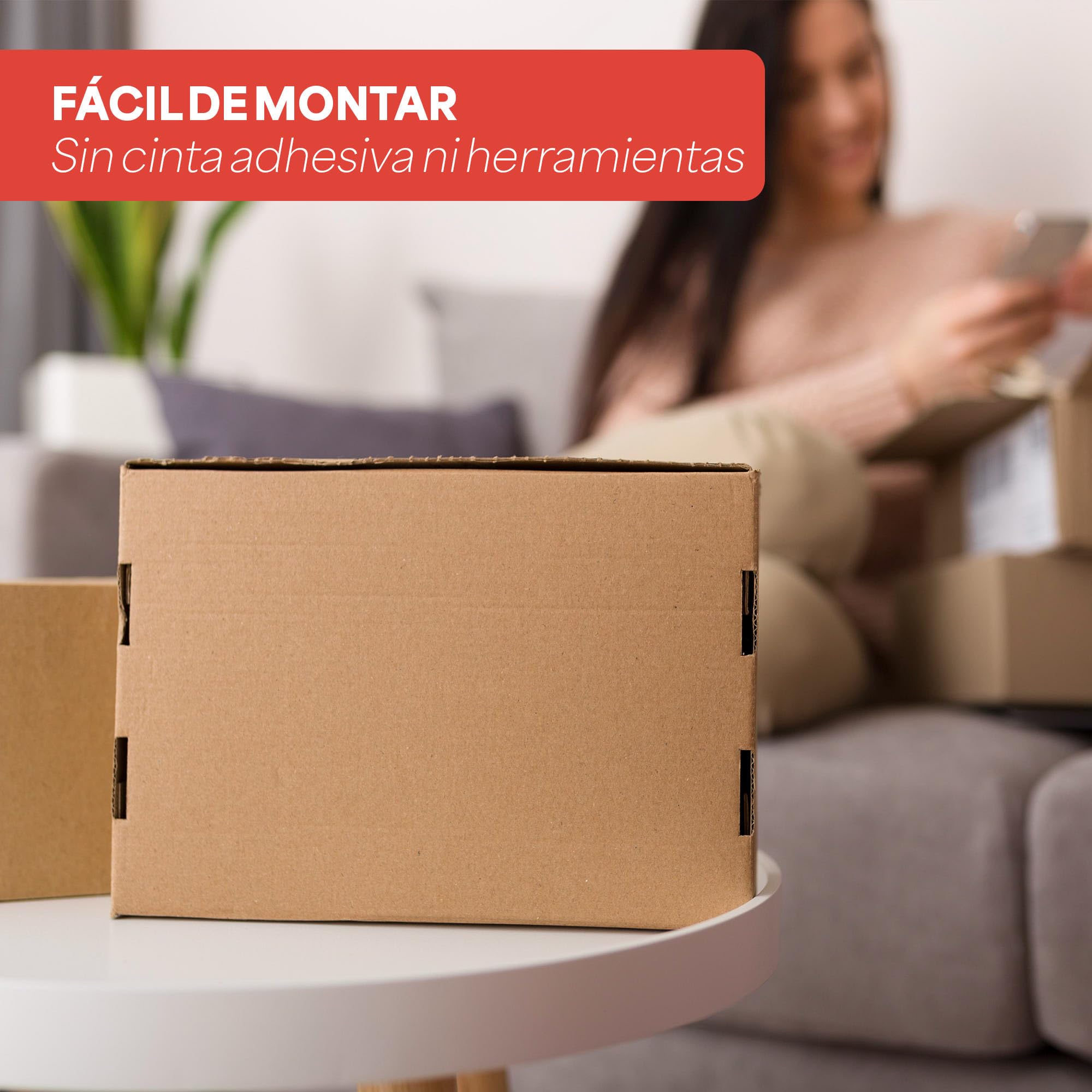 Pack Cajas Carton Envios Automontables, Paquetes Regalo, Kraft, Packaging de 35x26x8cm (Pack 25 cajas)