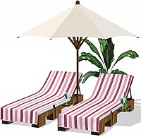 Vista 19 de Fumete Paquete de 2 Fundas para Sillas de Descanso 30 x 85 Pulgadas Toallas para Tumbonas de Piscina de Microfibra Toalla de Silla de Playa Portátil