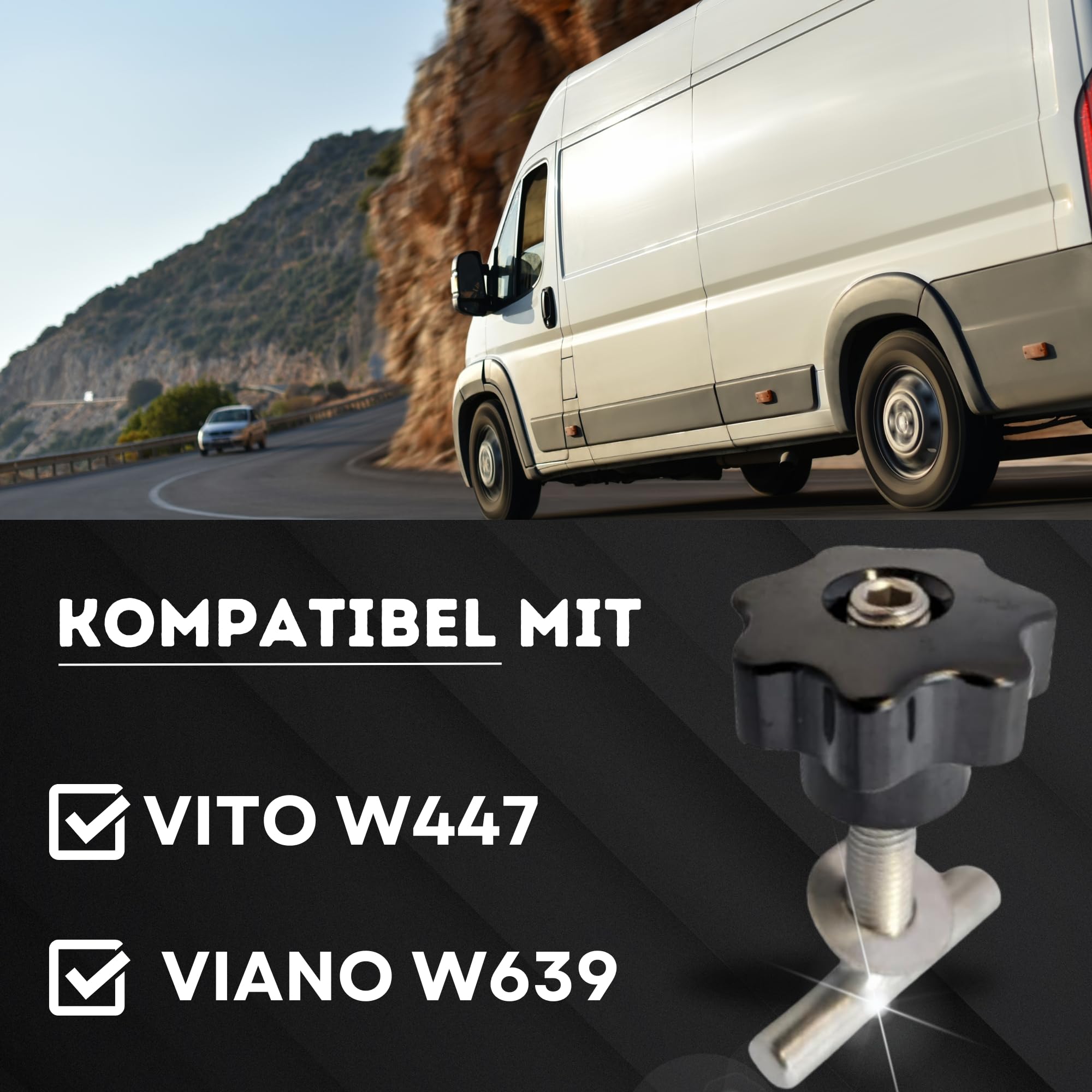 Set di viti compatibili con Mercedes Benz Vito Classe V W447 Viano W639 viti guida guida carico viti di sicurezza furgone fissaggio vite mobili montaggio