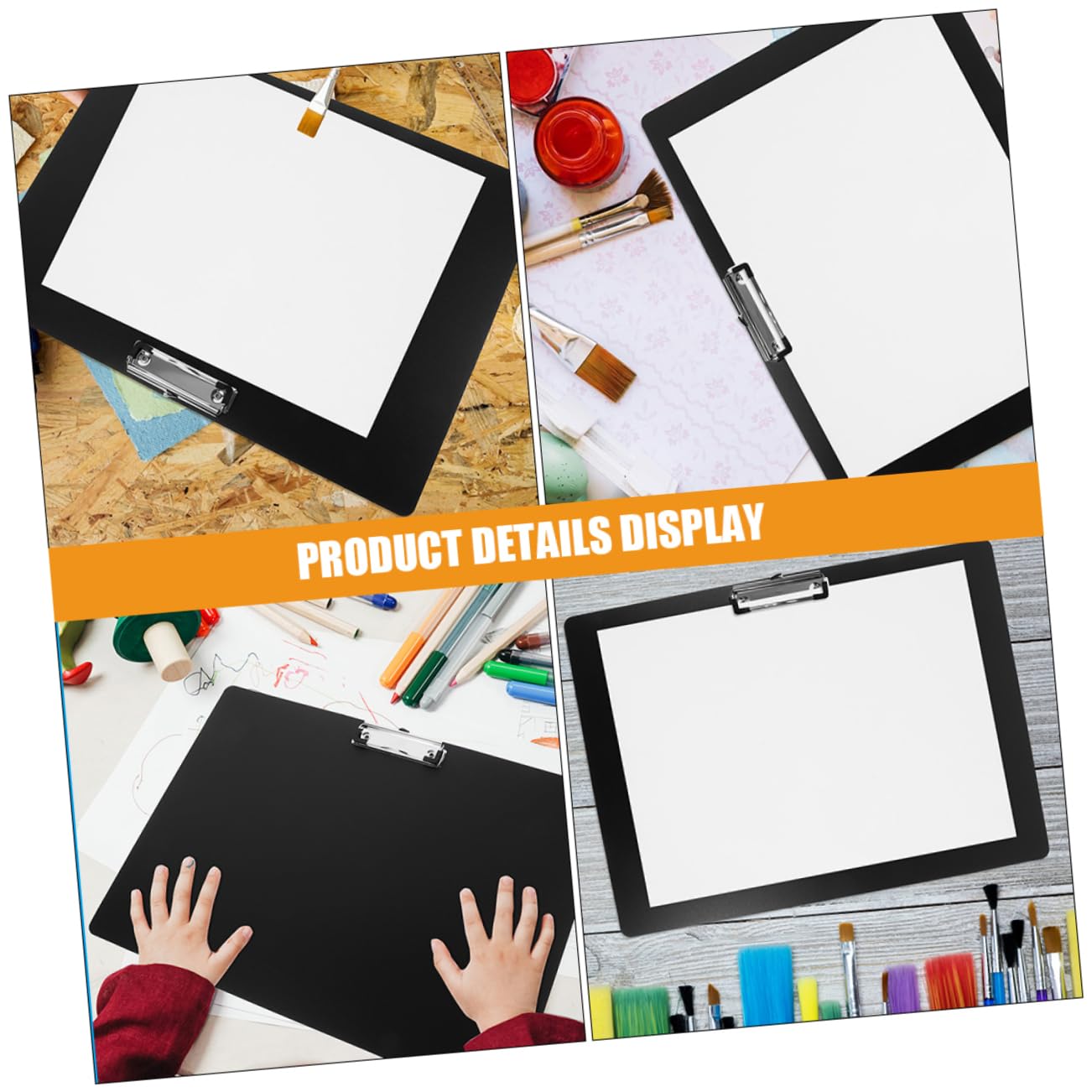 jojofuny 3pezzi Blocco Da Disegno in Plastica Spessa Fermaglio Lavagna Portatile Per Studenti e Ufficio Utile Per Proteggere e Organizzare Documenti