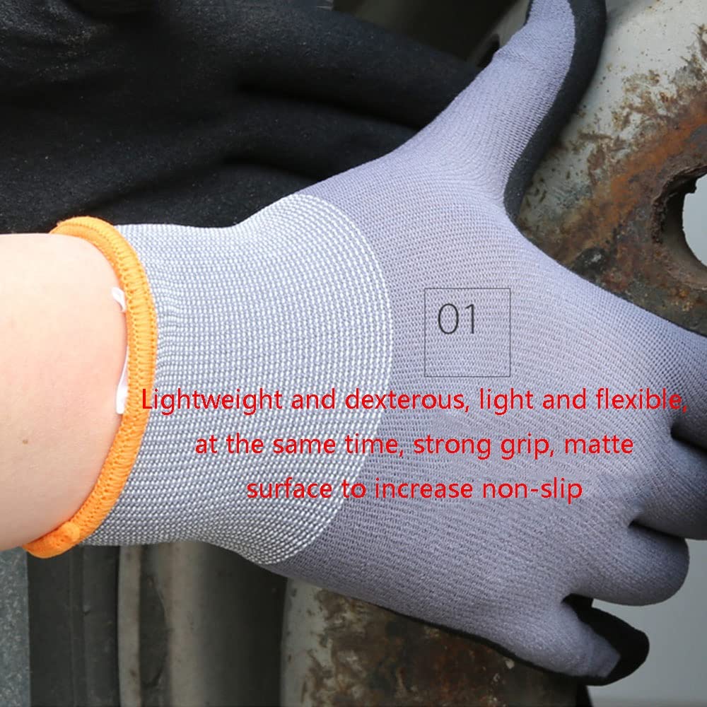 FUFU Manoplas Guantes De Jardinería, 12 Pares De Guantes Transpirables, Guantes De Trabajo De Protección Al Aire Libre, Adecuados For Diversos Entornos (Size : S)